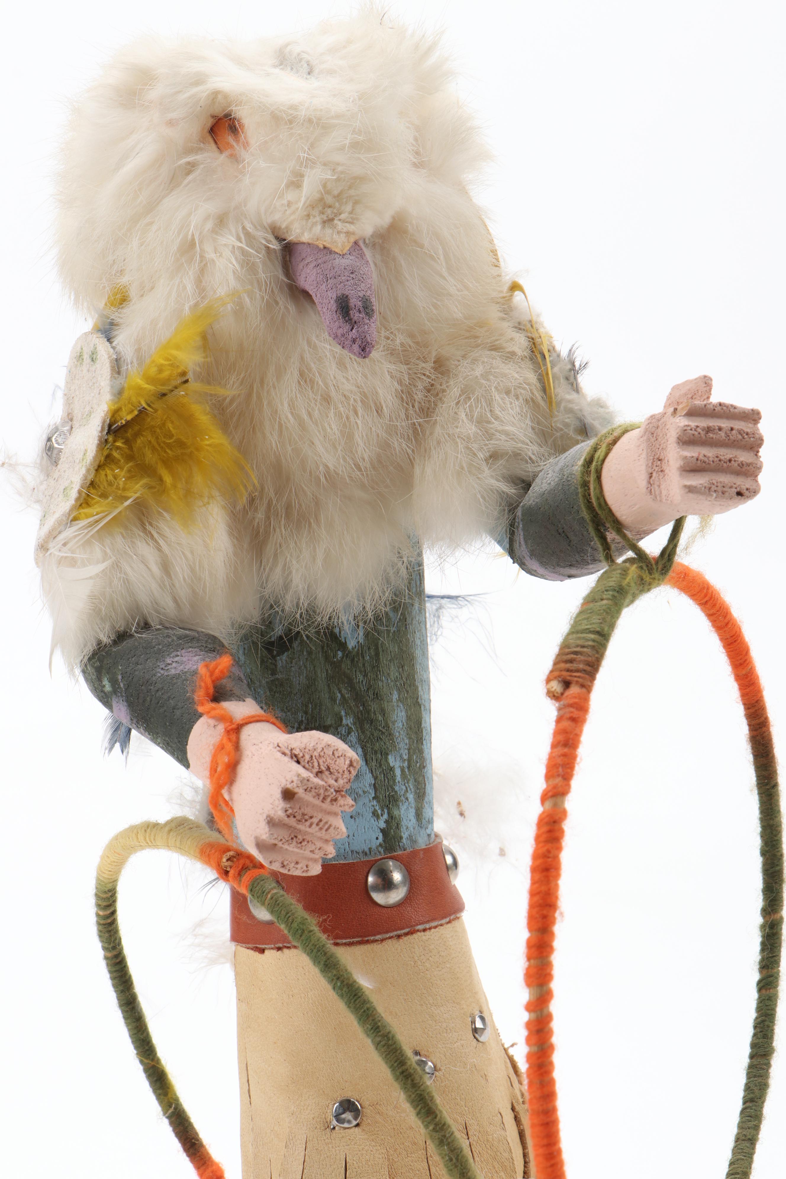 Signed "Coyote Dancer" and Other Hopi Kachina Dolls