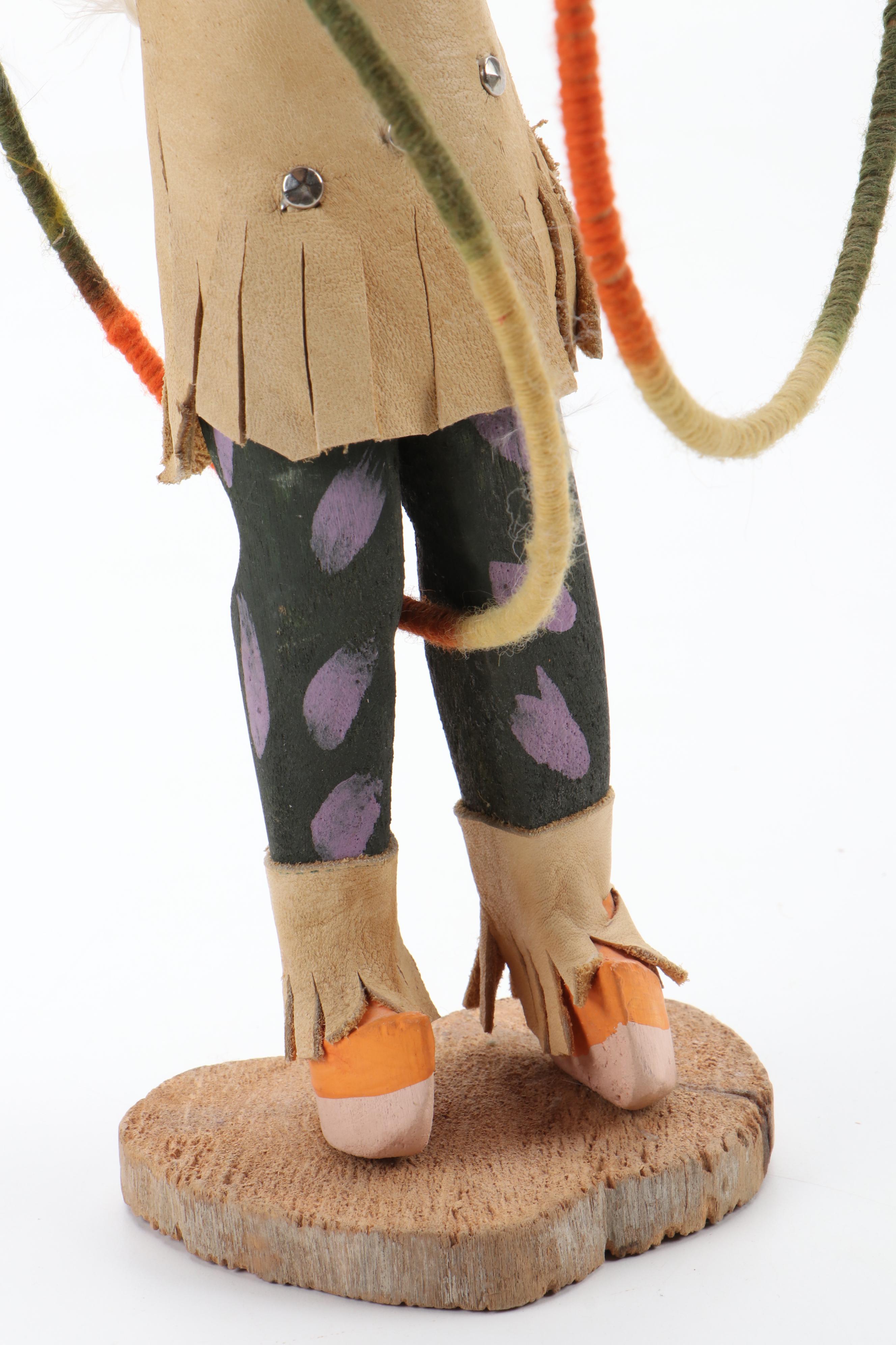 Signed "Coyote Dancer" and Other Hopi Kachina Dolls