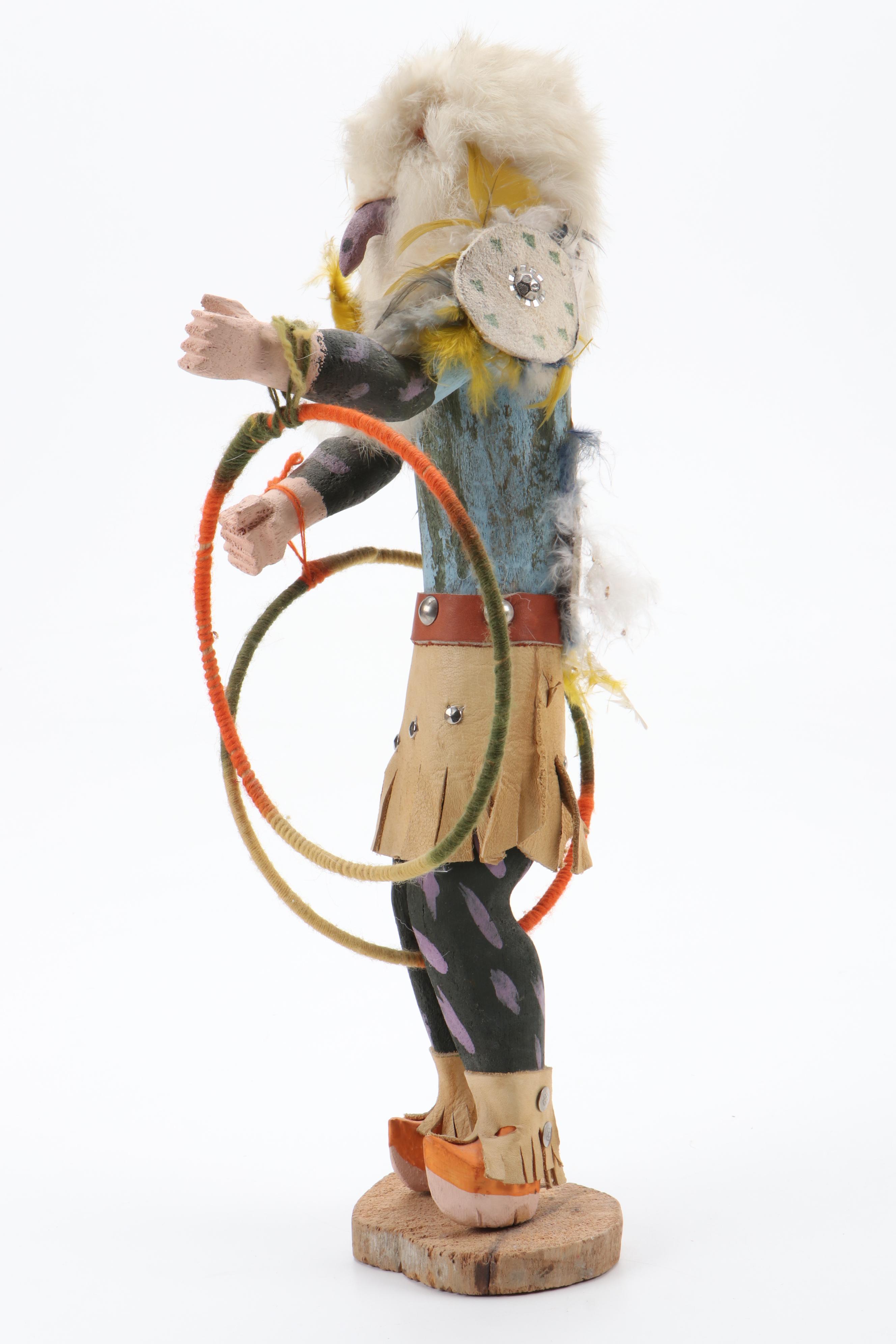 Signed "Coyote Dancer" and Other Hopi Kachina Dolls