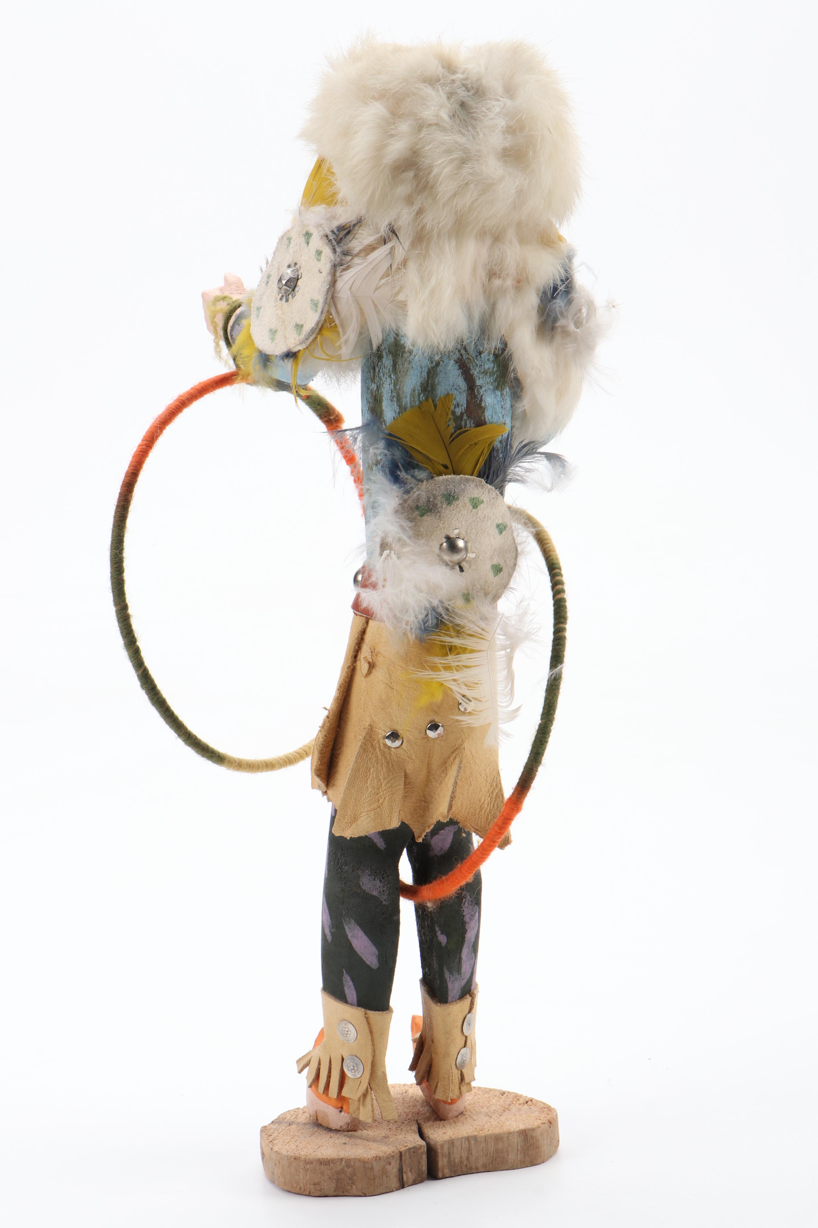 Signed "Coyote Dancer" and Other Hopi Kachina Dolls