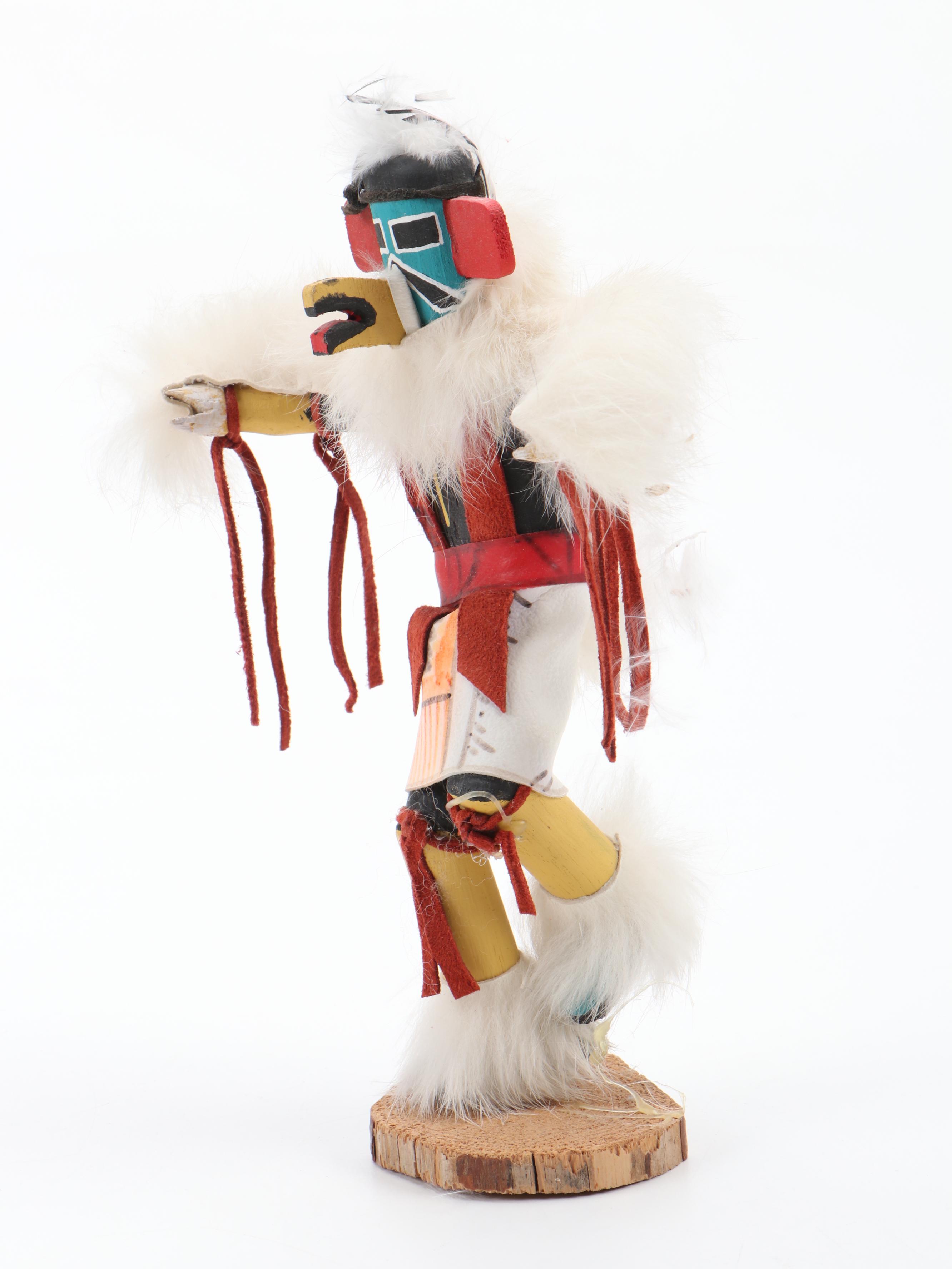 Signed "Coyote Dancer" and Other Hopi Kachina Dolls