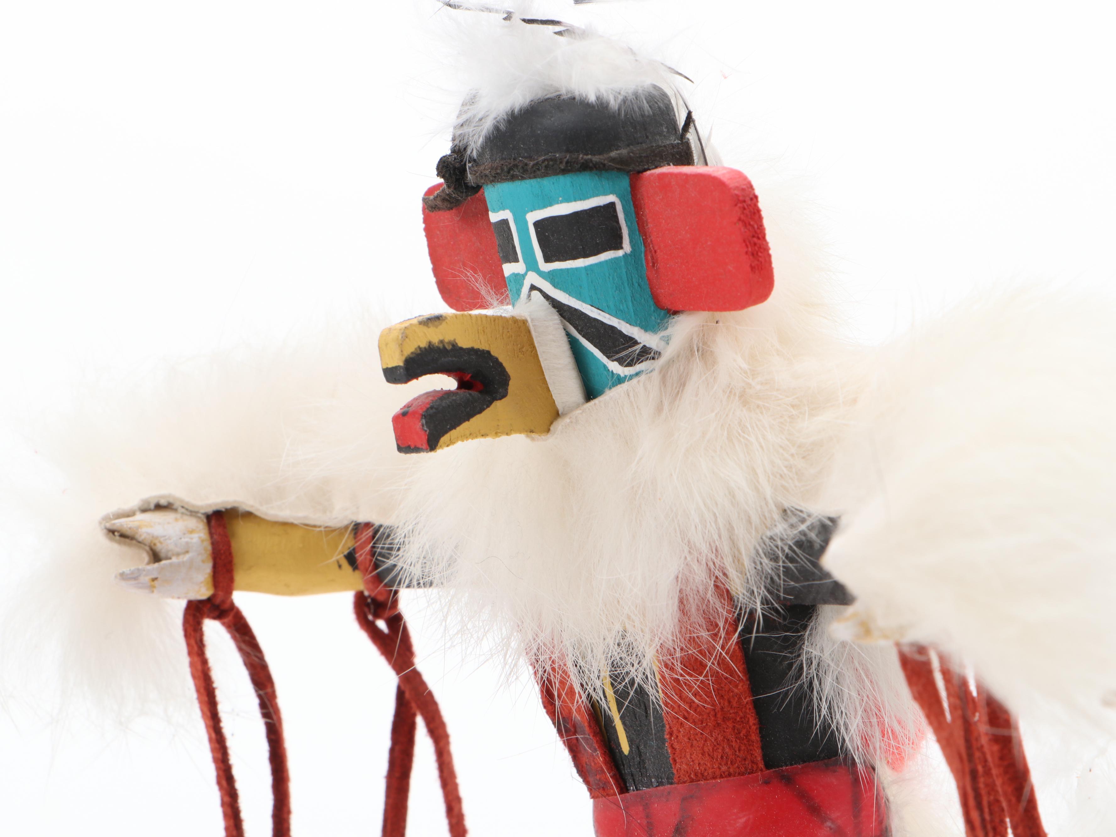 Signed "Coyote Dancer" and Other Hopi Kachina Dolls