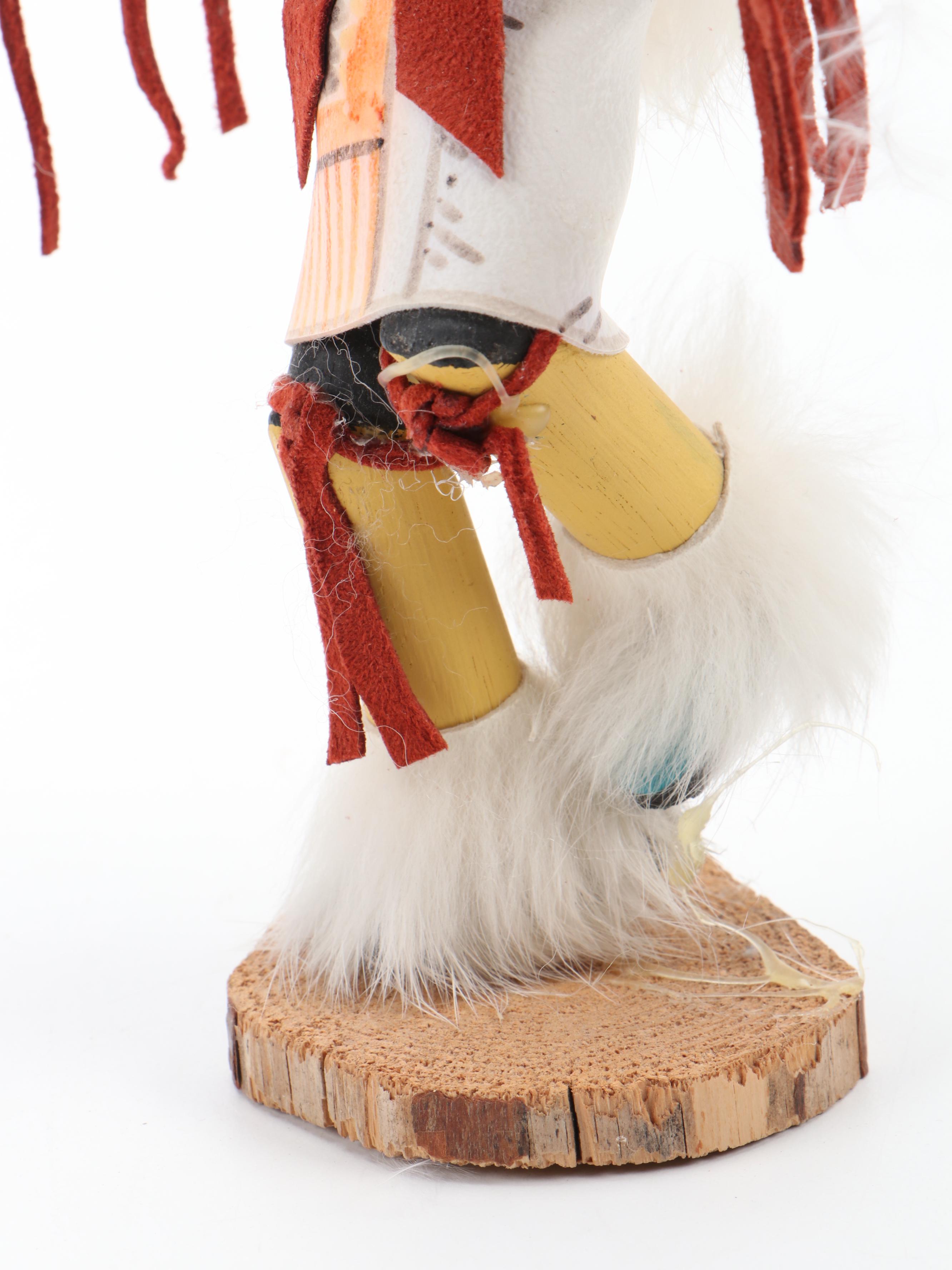 Signed "Coyote Dancer" and Other Hopi Kachina Dolls