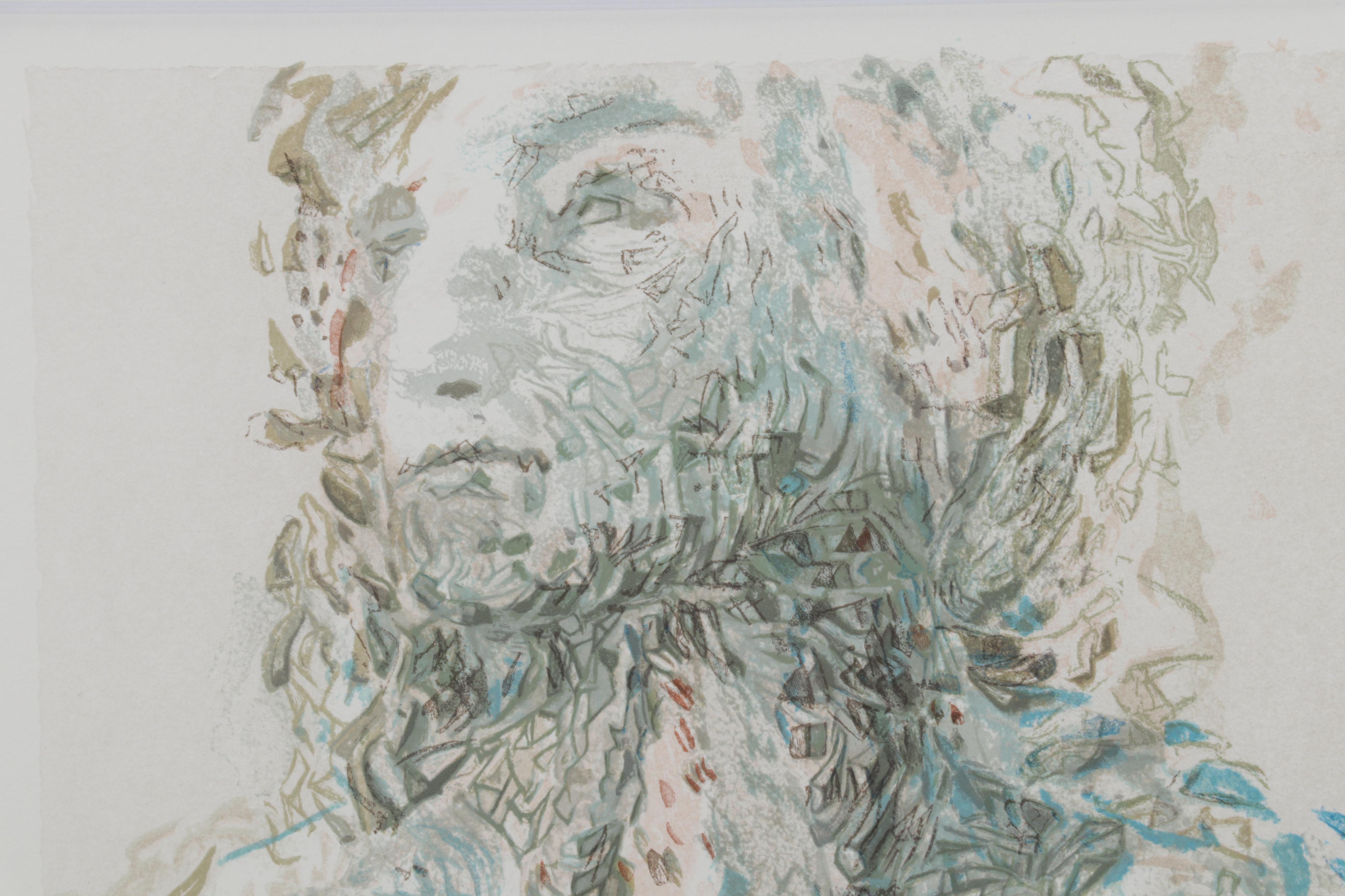 Salvador Dalí Wood Engraving "Cacciaguida Sees Dante's Exile in God"