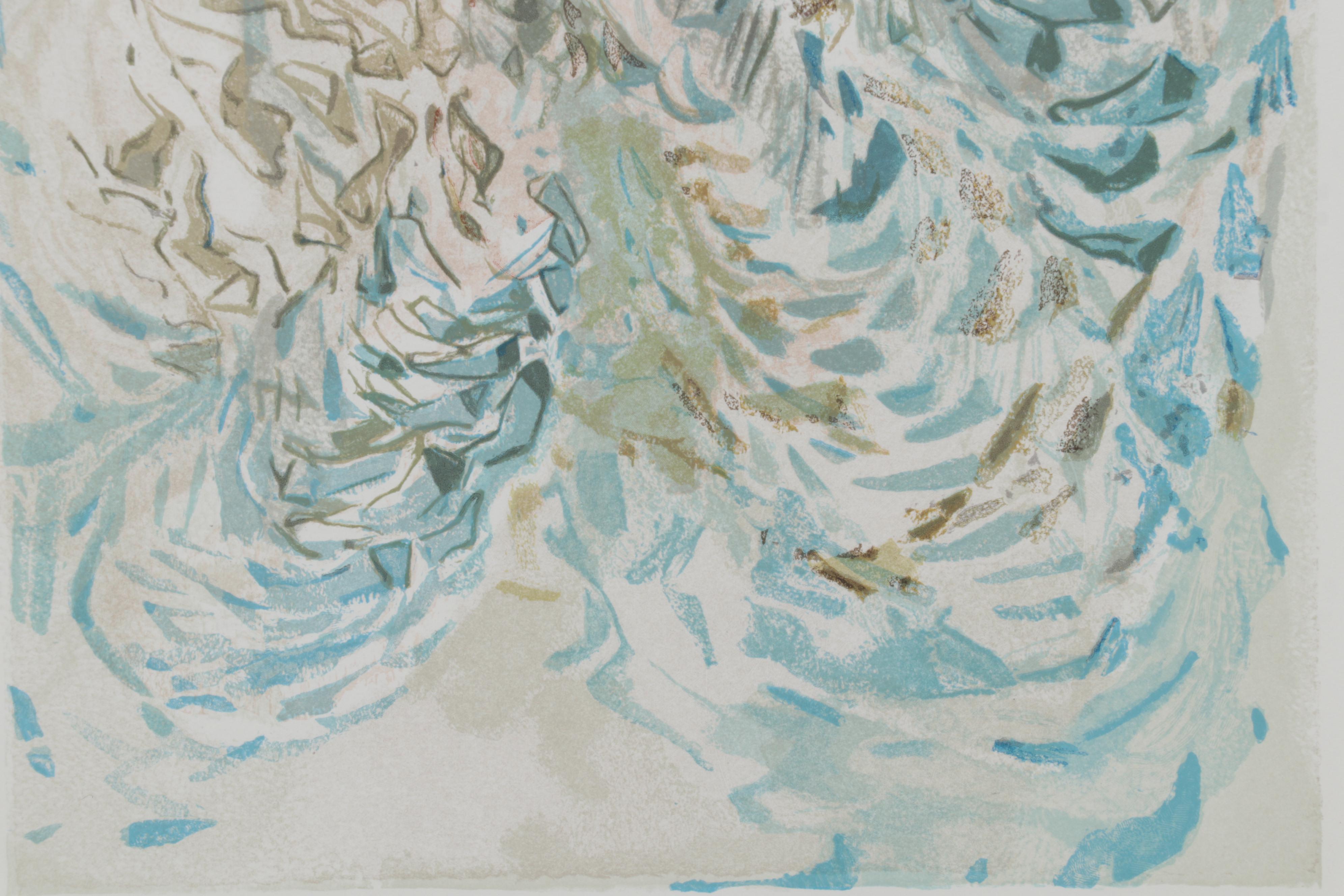 Salvador Dalí Wood Engraving "Cacciaguida Sees Dante's Exile in God"