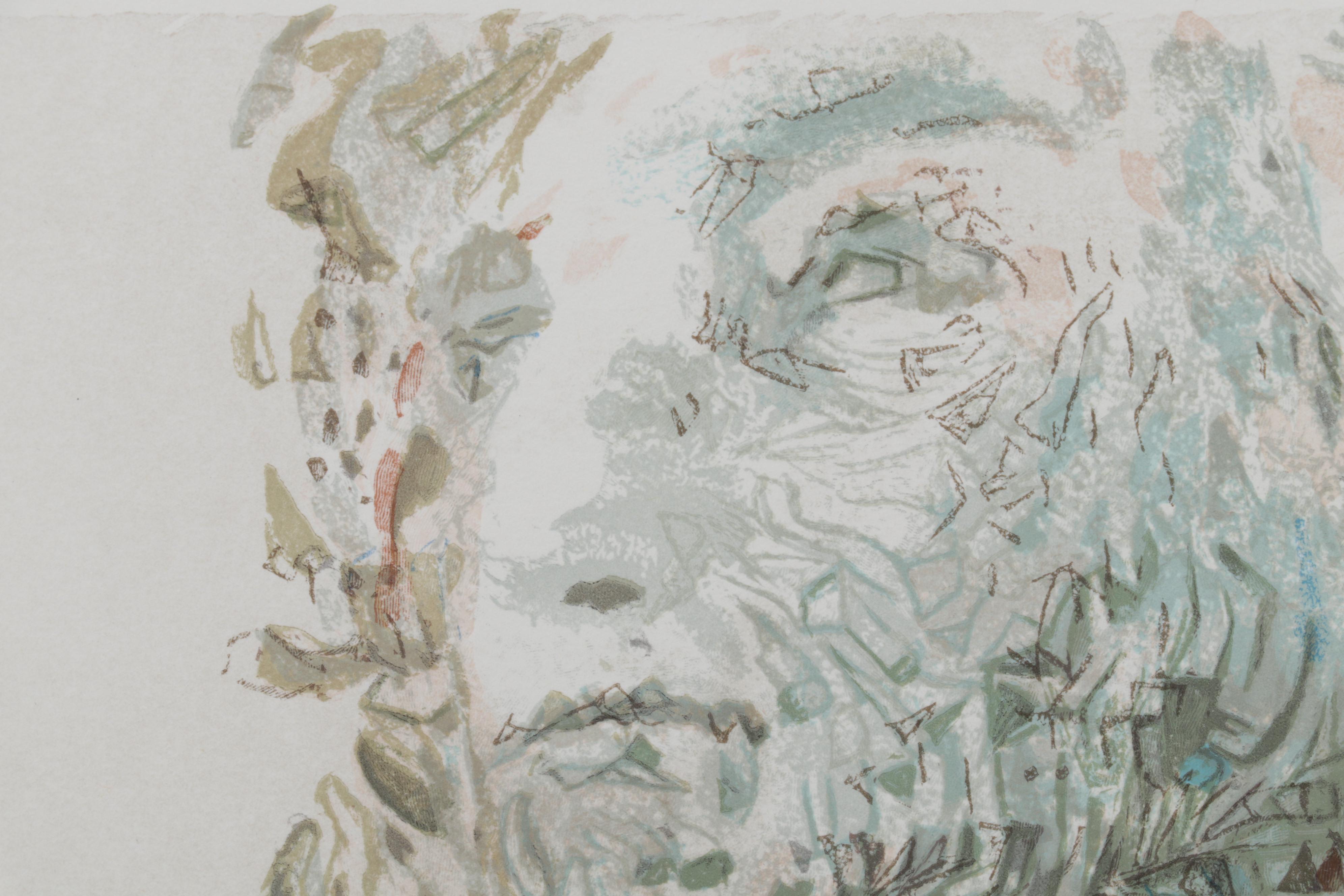 Salvador Dalí Wood Engraving "Cacciaguida Sees Dante's Exile in God"