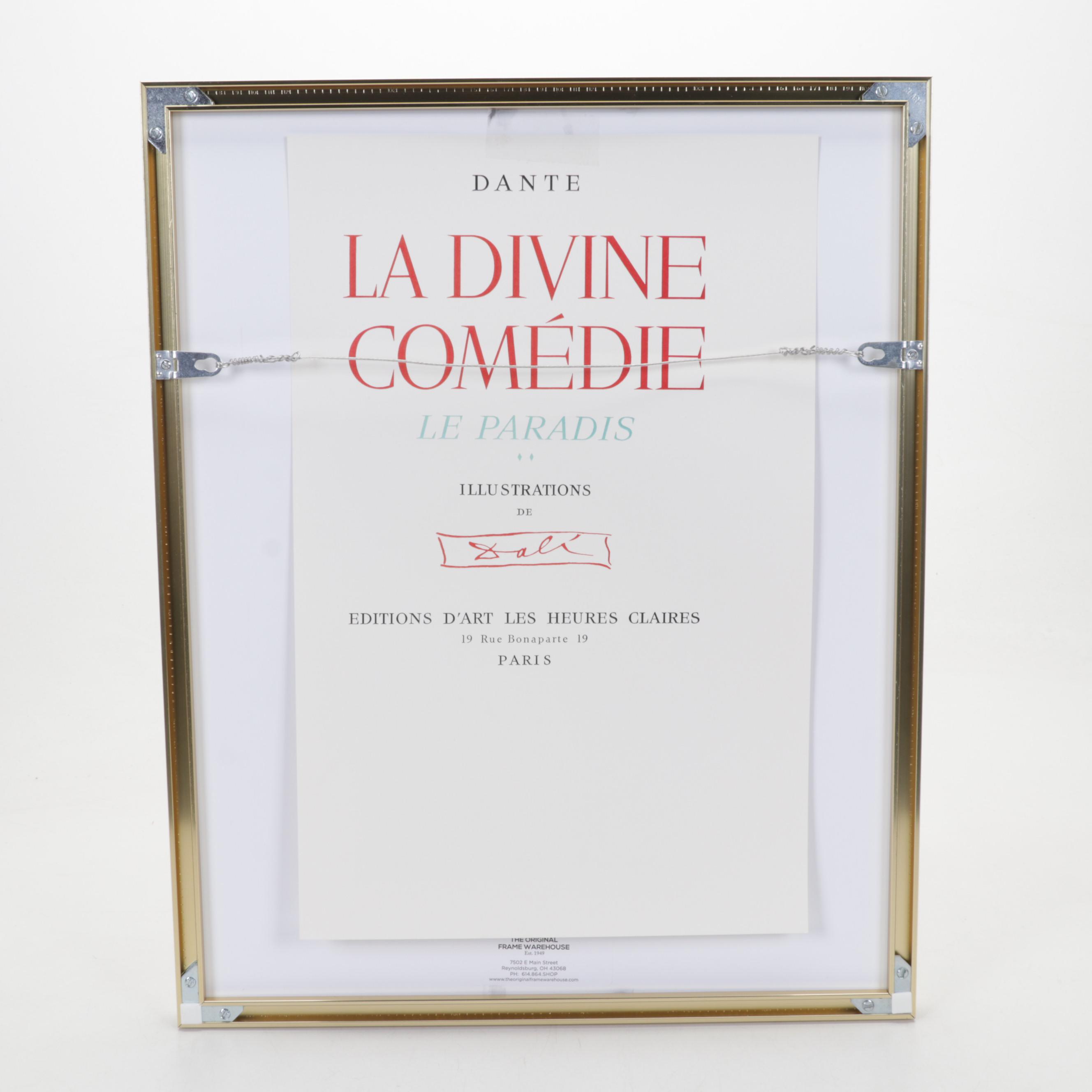 Salvador Dalí Wood Engraving "Cacciaguida Sees Dante's Exile in God"