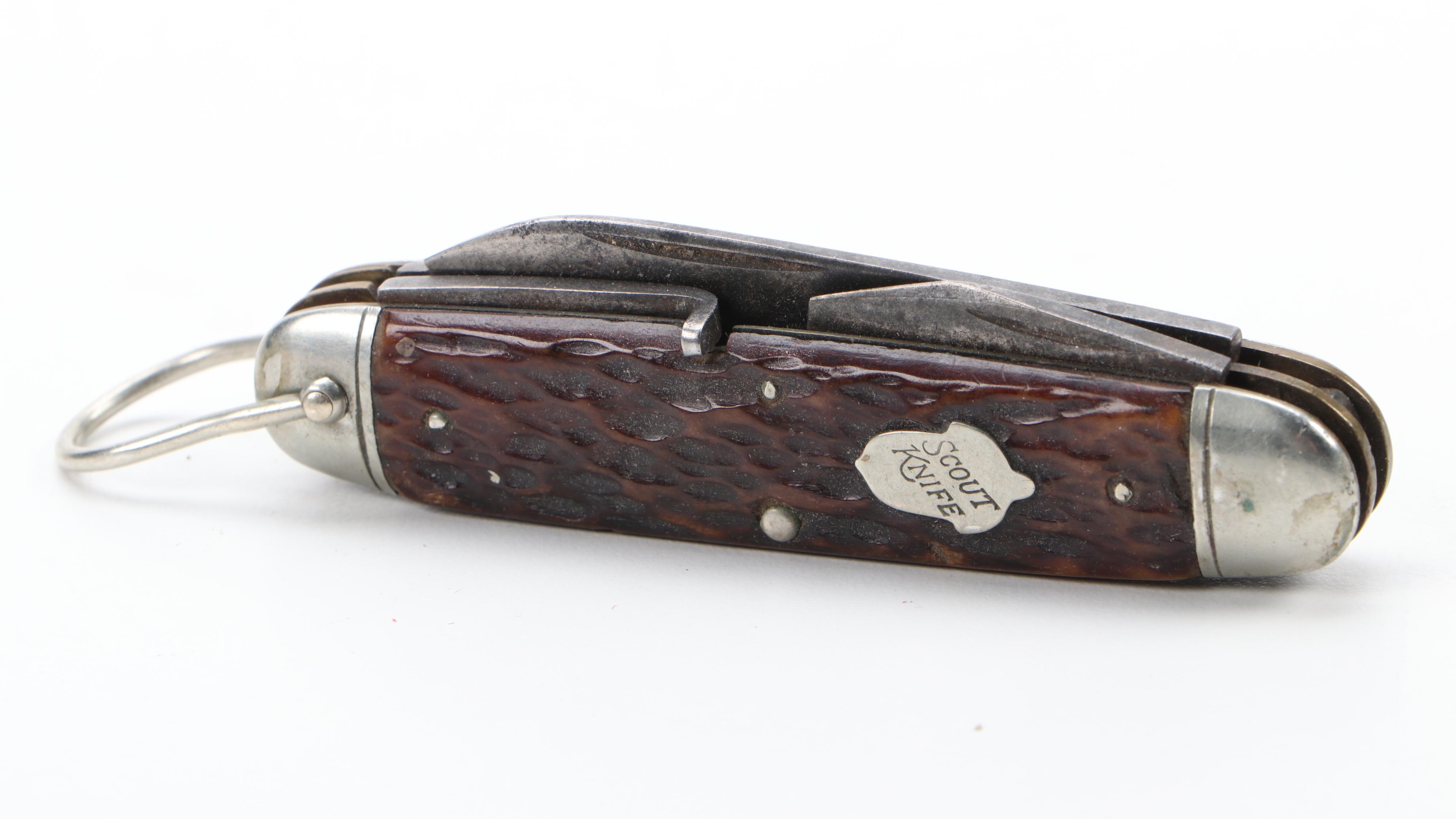 Maruman Piezo Electric Lighter, Replica Norse Puukko Knife, Scout Multi Tool