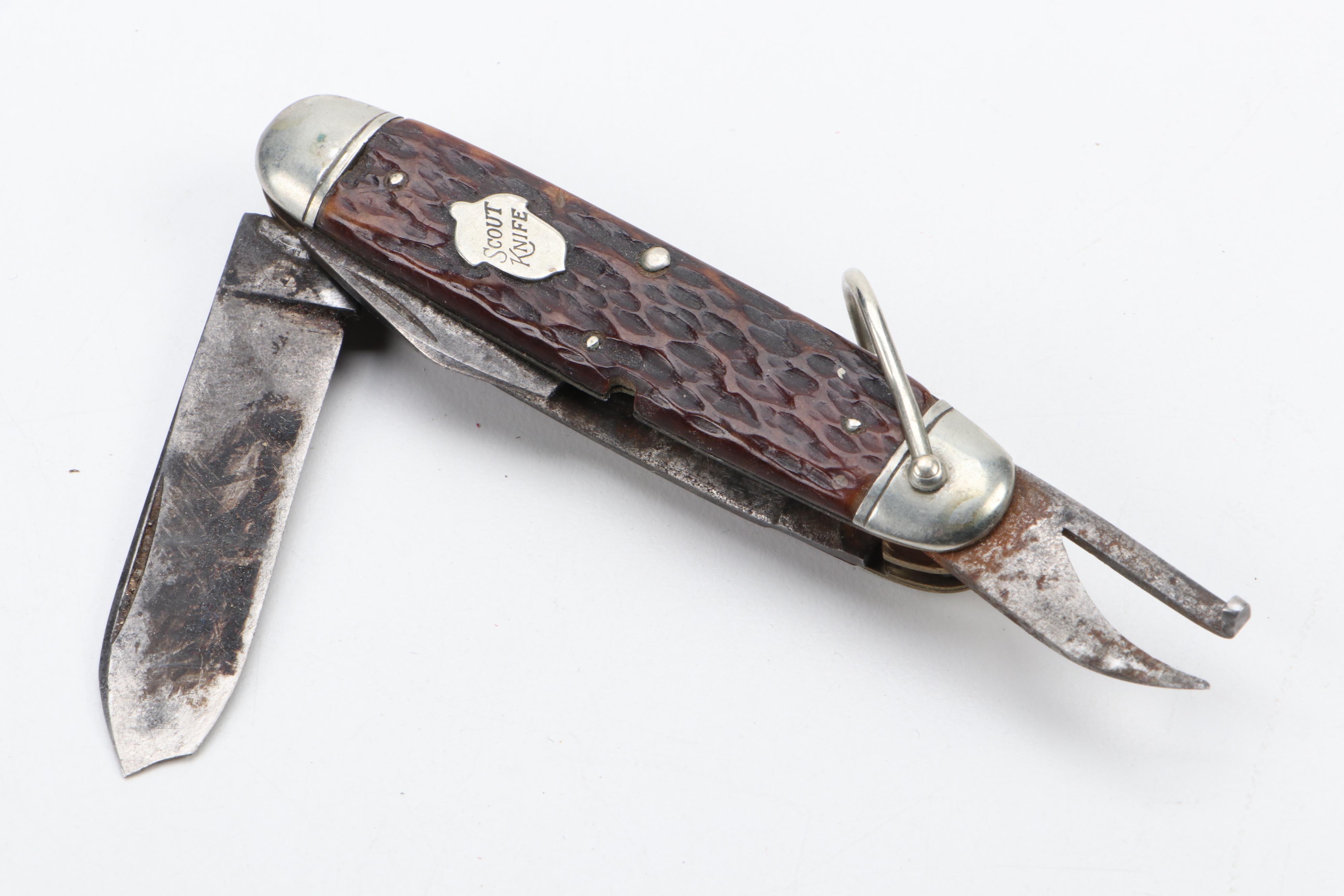Maruman Piezo Electric Lighter, Replica Norse Puukko Knife, Scout Multi Tool