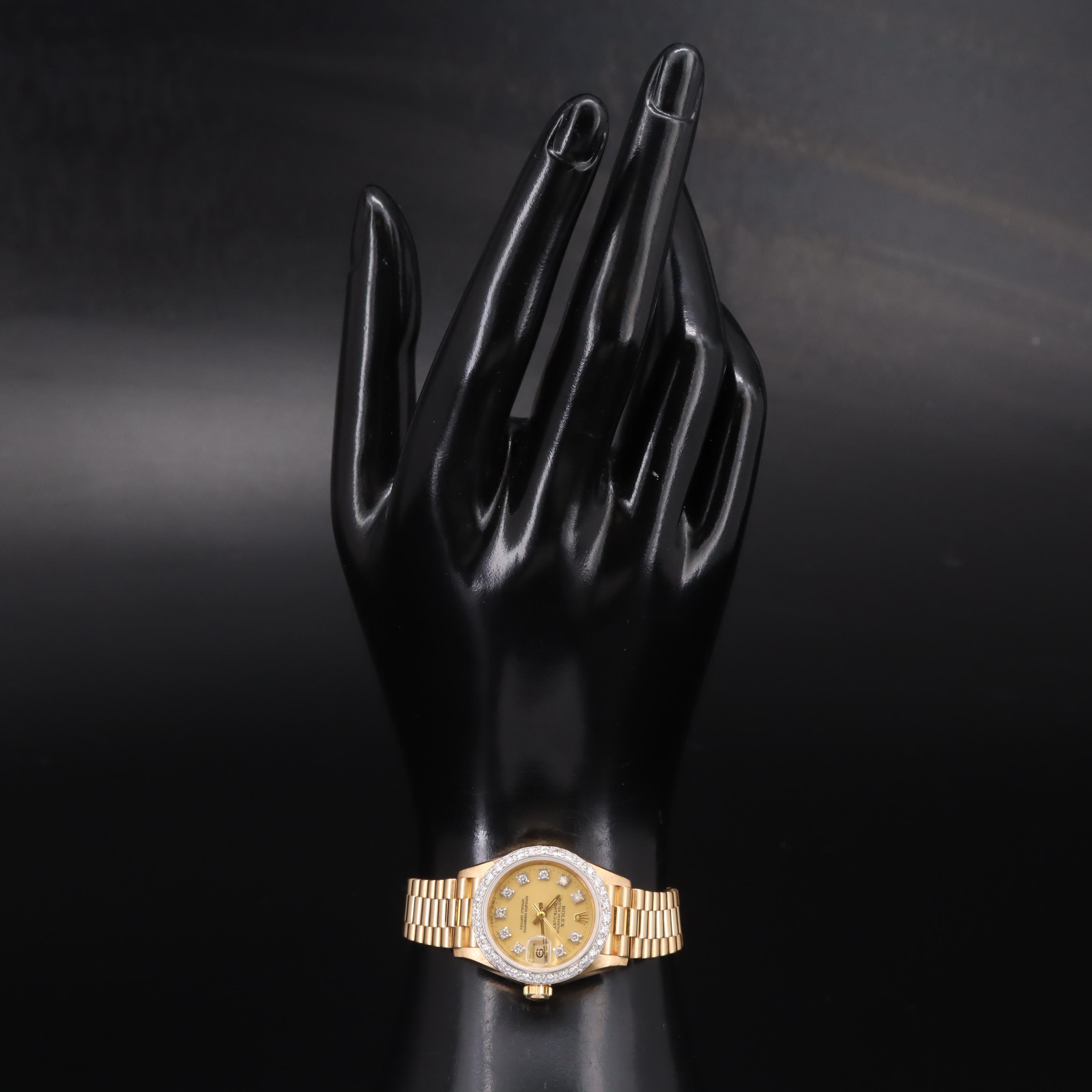 1986 Rolex Datejust Custom Diamond Watch