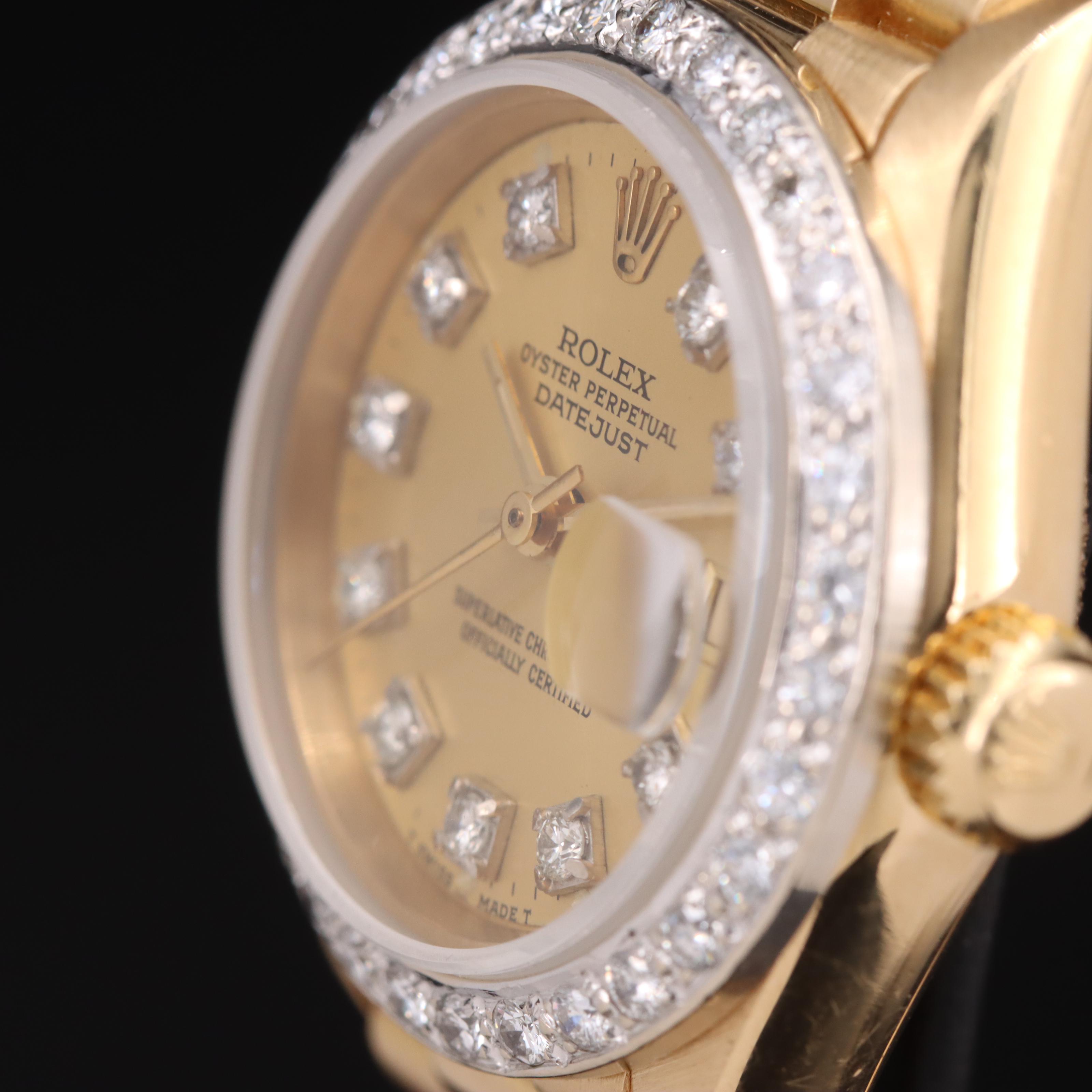 1986 Rolex Datejust Custom Diamond Watch
