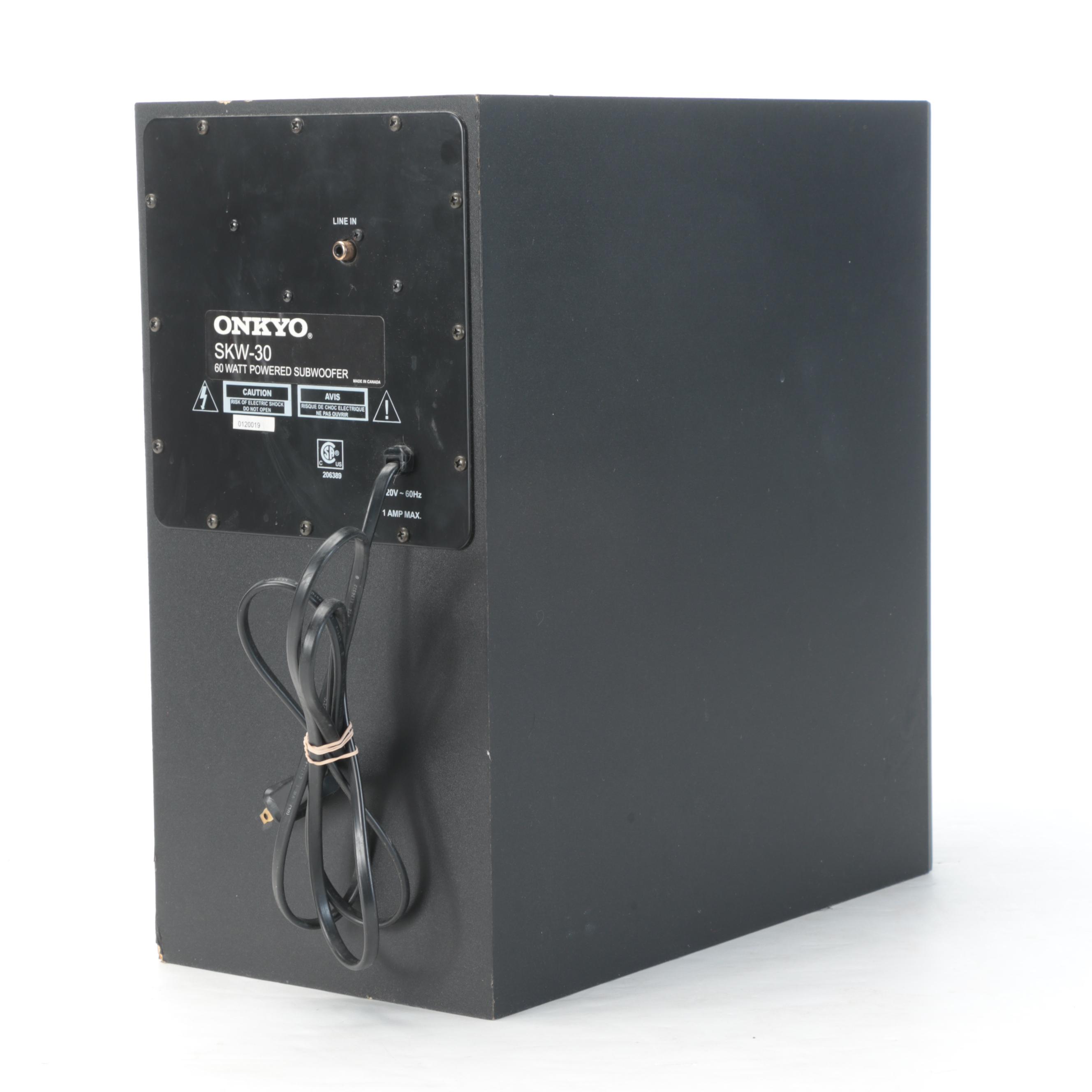 Onkyo D-30 and D-30C Speakers with SKW-30 Subwoofer