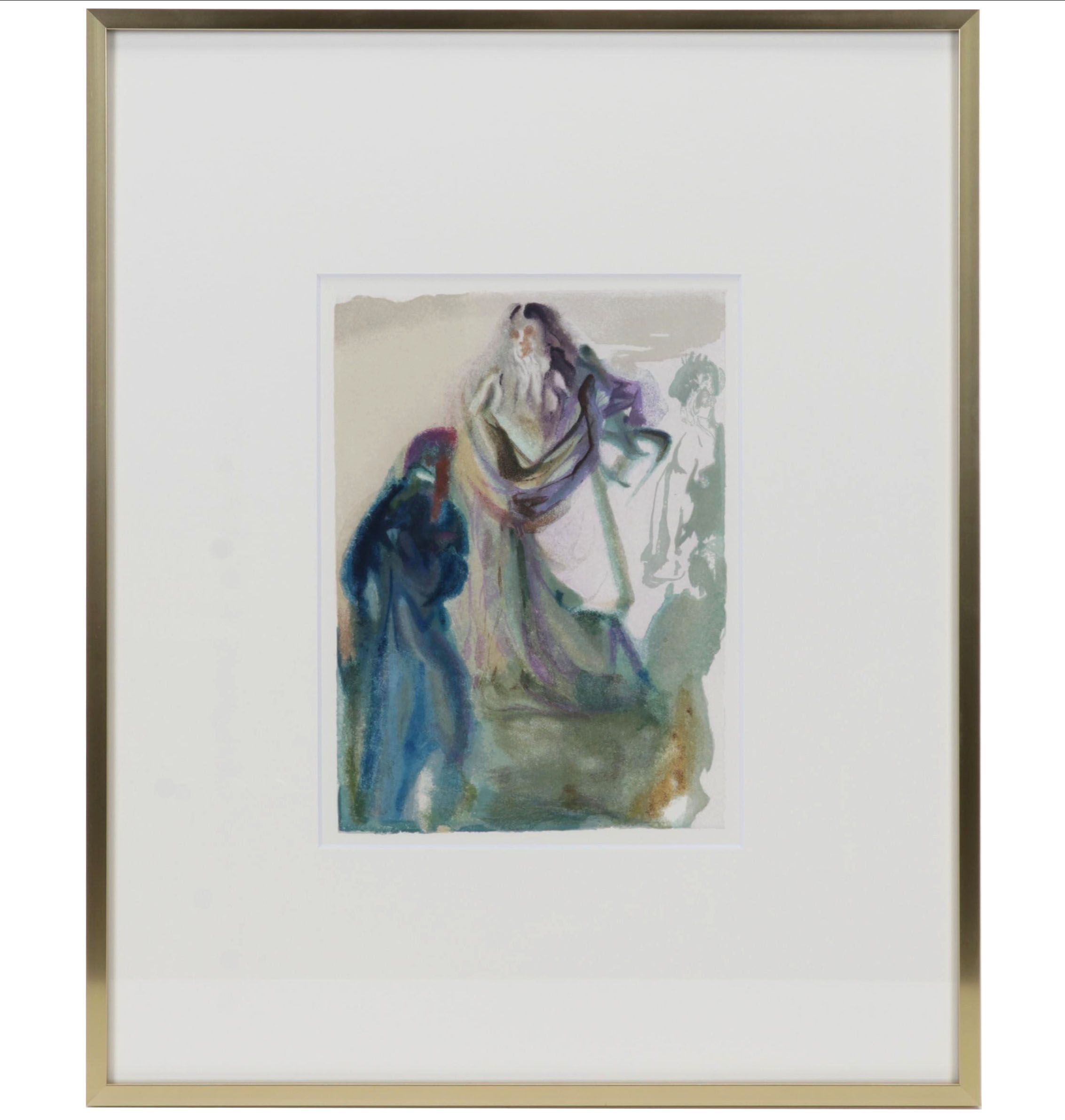 Salvador Dalí Wood Engraving "Saint Peter and Dante"