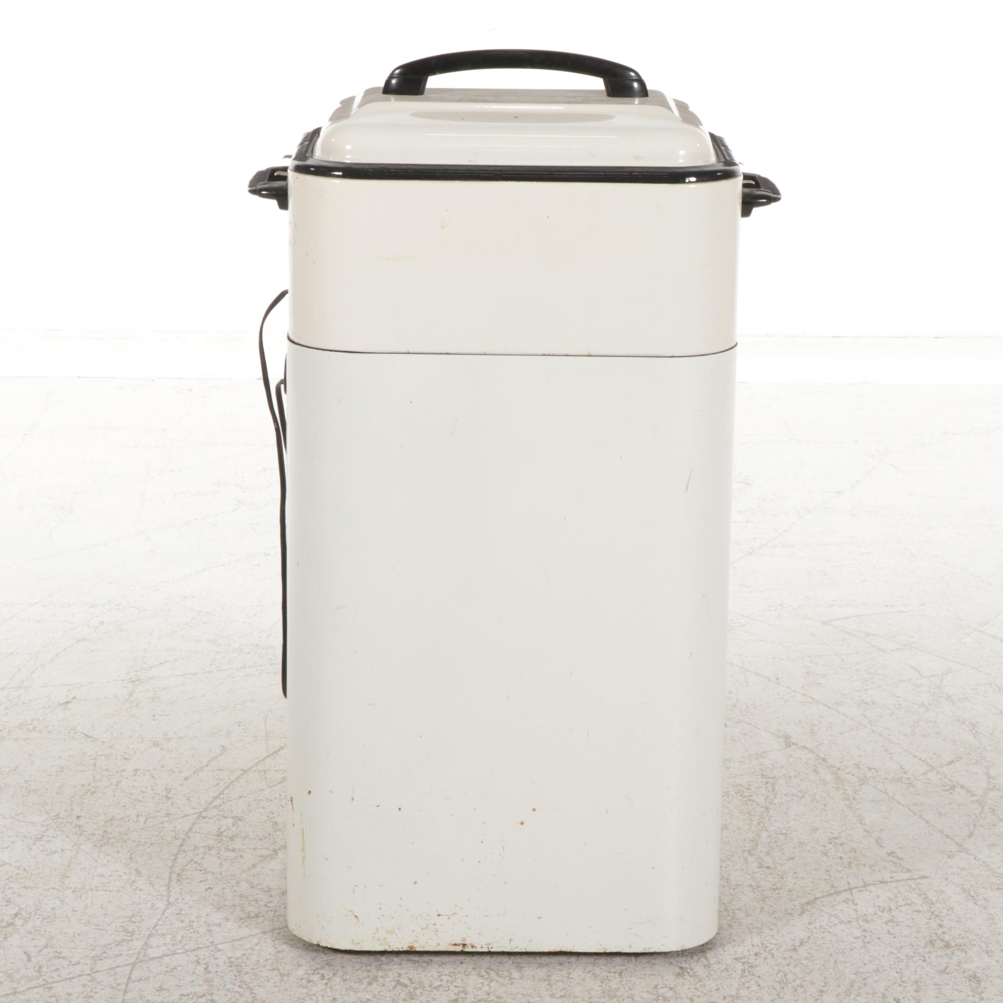 Hamilton Beach Electric Roaster Oven on Westinghouse Cabinet Stand