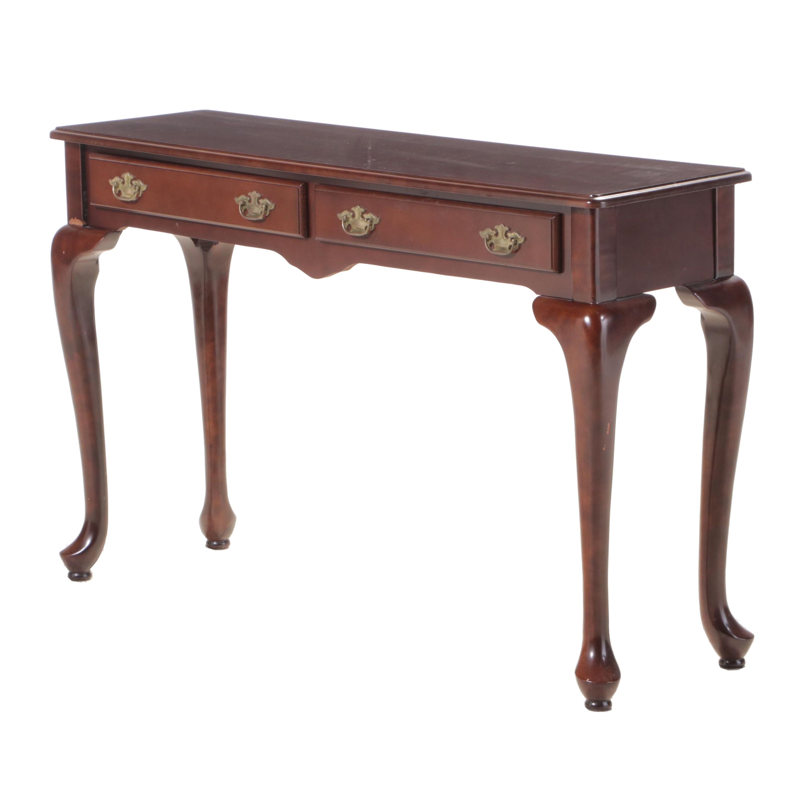 The Bombay Company Queen Anne Style Mahogany-Stained Sofa Table