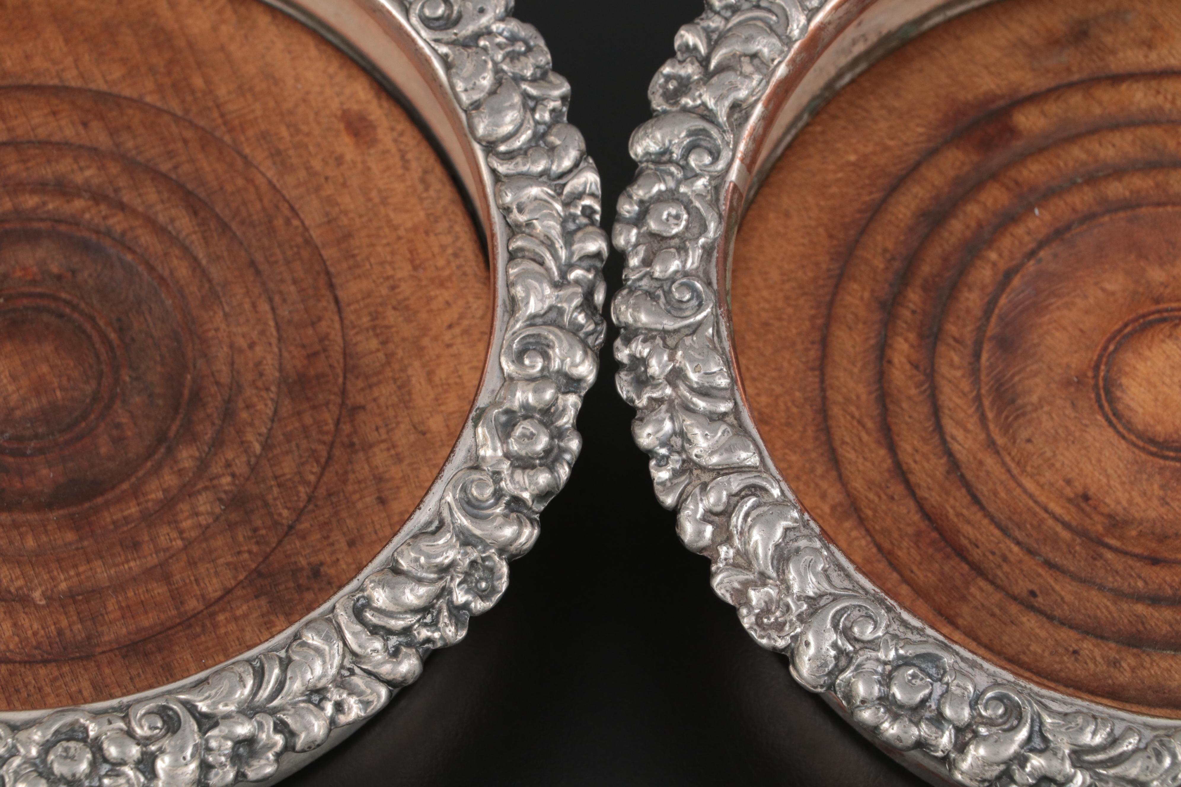 Silver Plated Wine Bottle Coasters