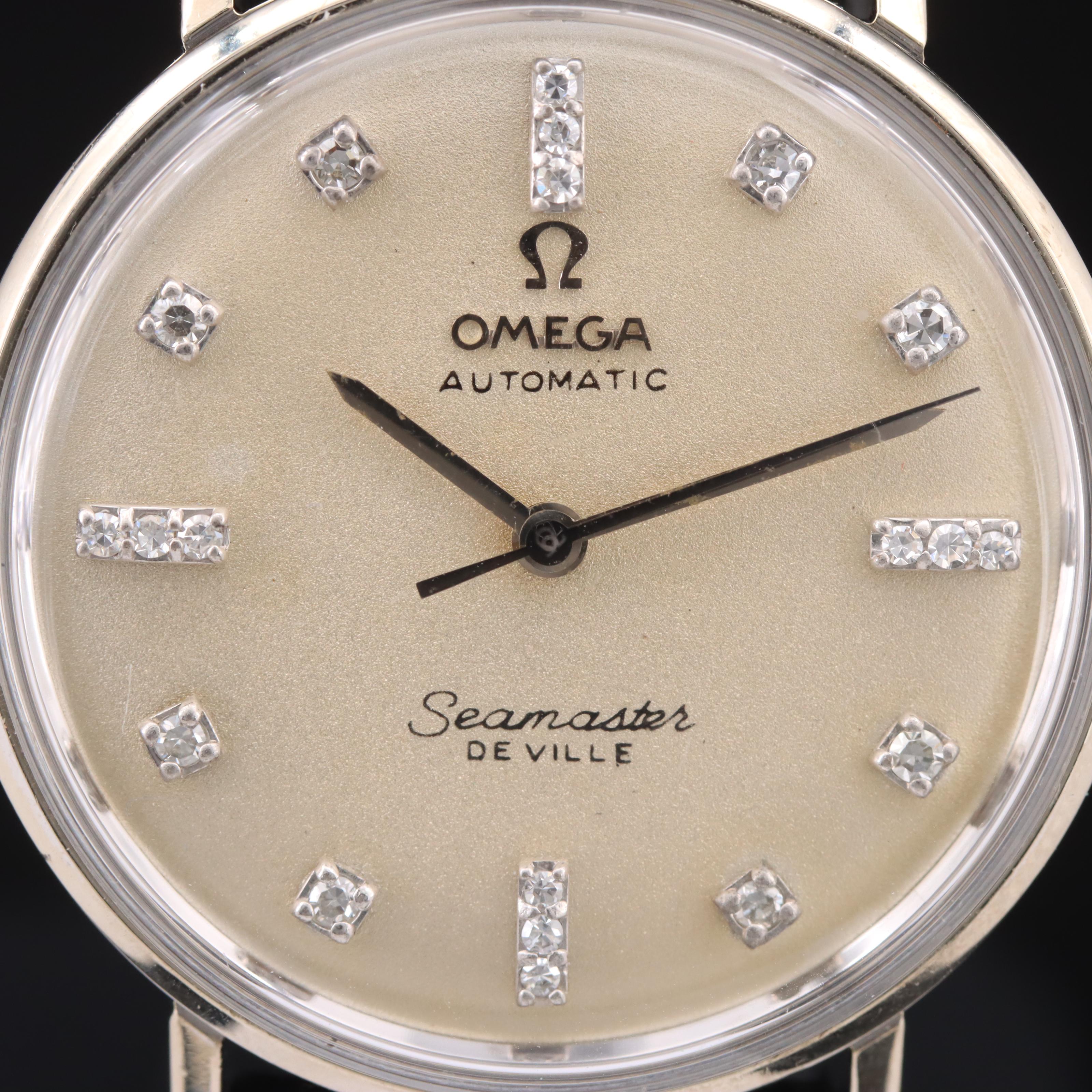 1966 Omega Seamaster DeVille 14K Automatic Diamond Dial Watch