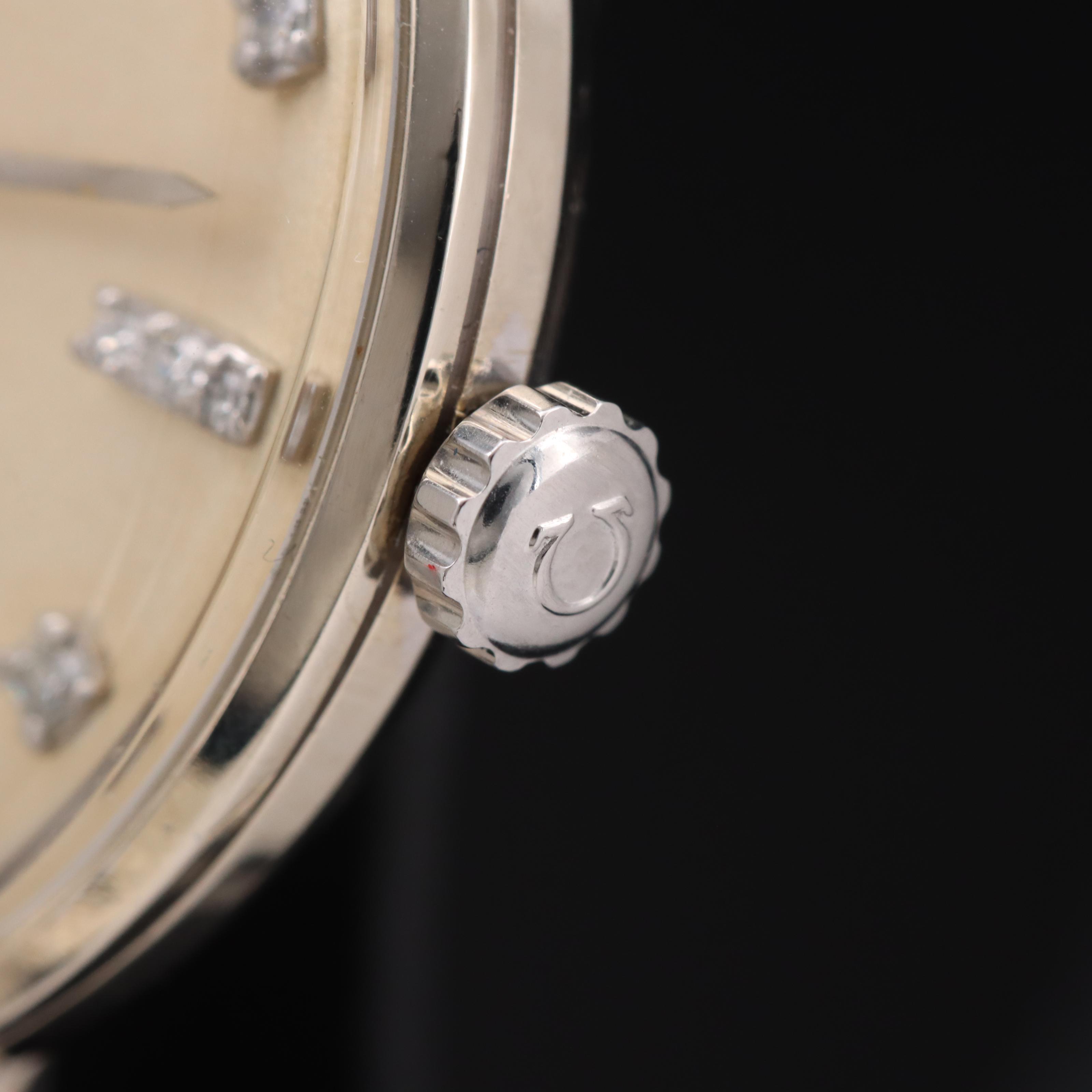1966 Omega Seamaster DeVille 14K Automatic Diamond Dial Watch