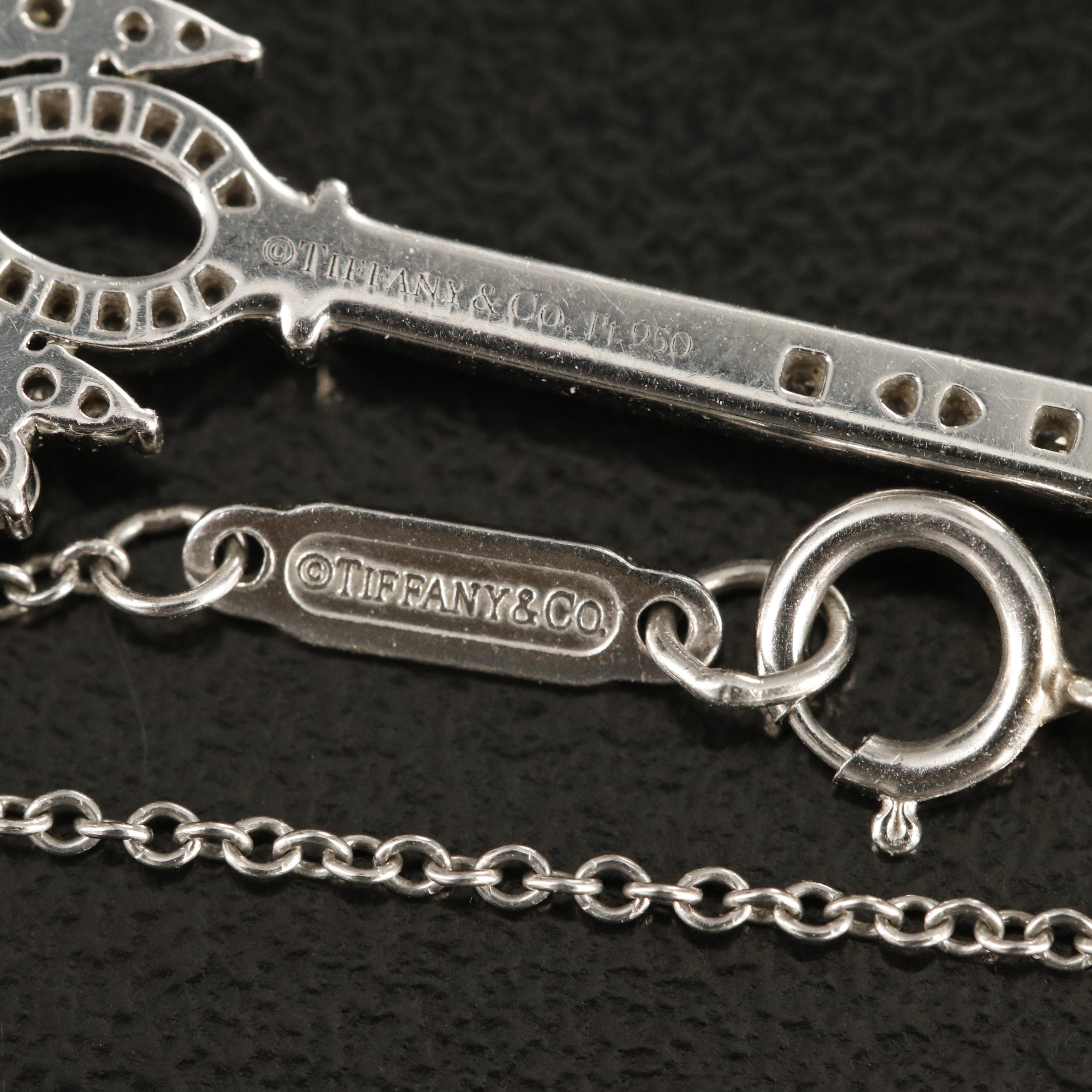 Tiffany & Co. "Tiffany Keys" Ruby and Diamond Victoria Key Pendant Necklace