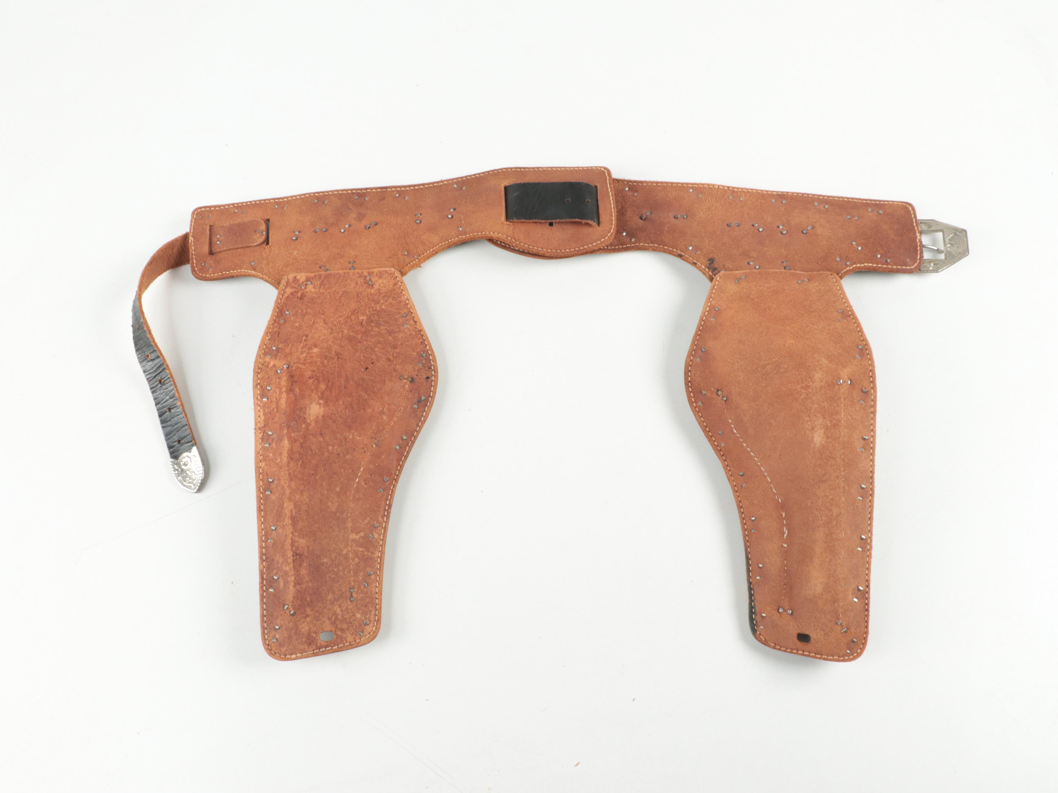 "Wild Bill Hickok" Toy Revolvers With Decorated Belt, Holsters, Plastic Rounds