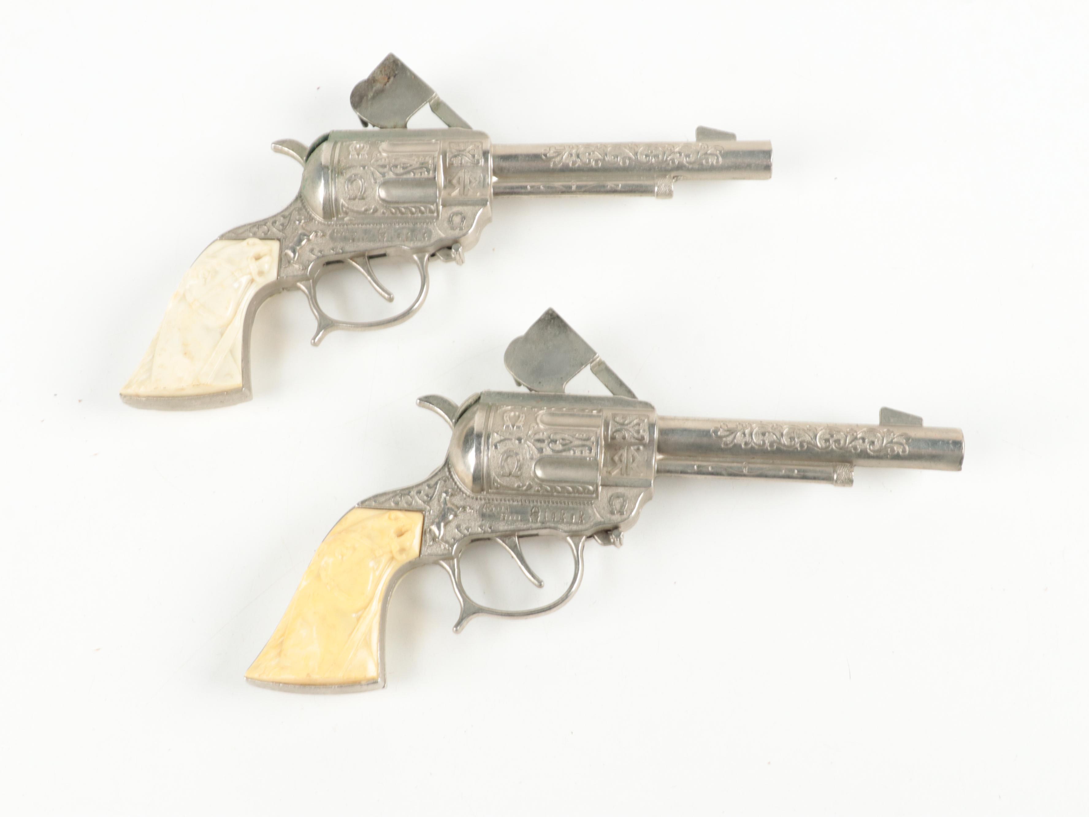 "Wild Bill Hickok" Toy Revolvers With Decorated Belt, Holsters, Plastic Rounds