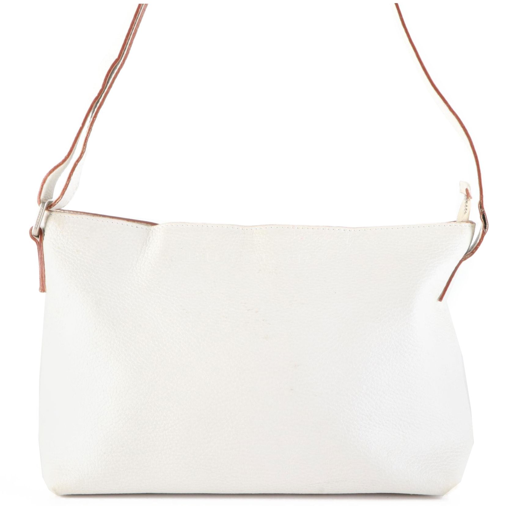 Burberry Shoulder Bag in White Grain leather