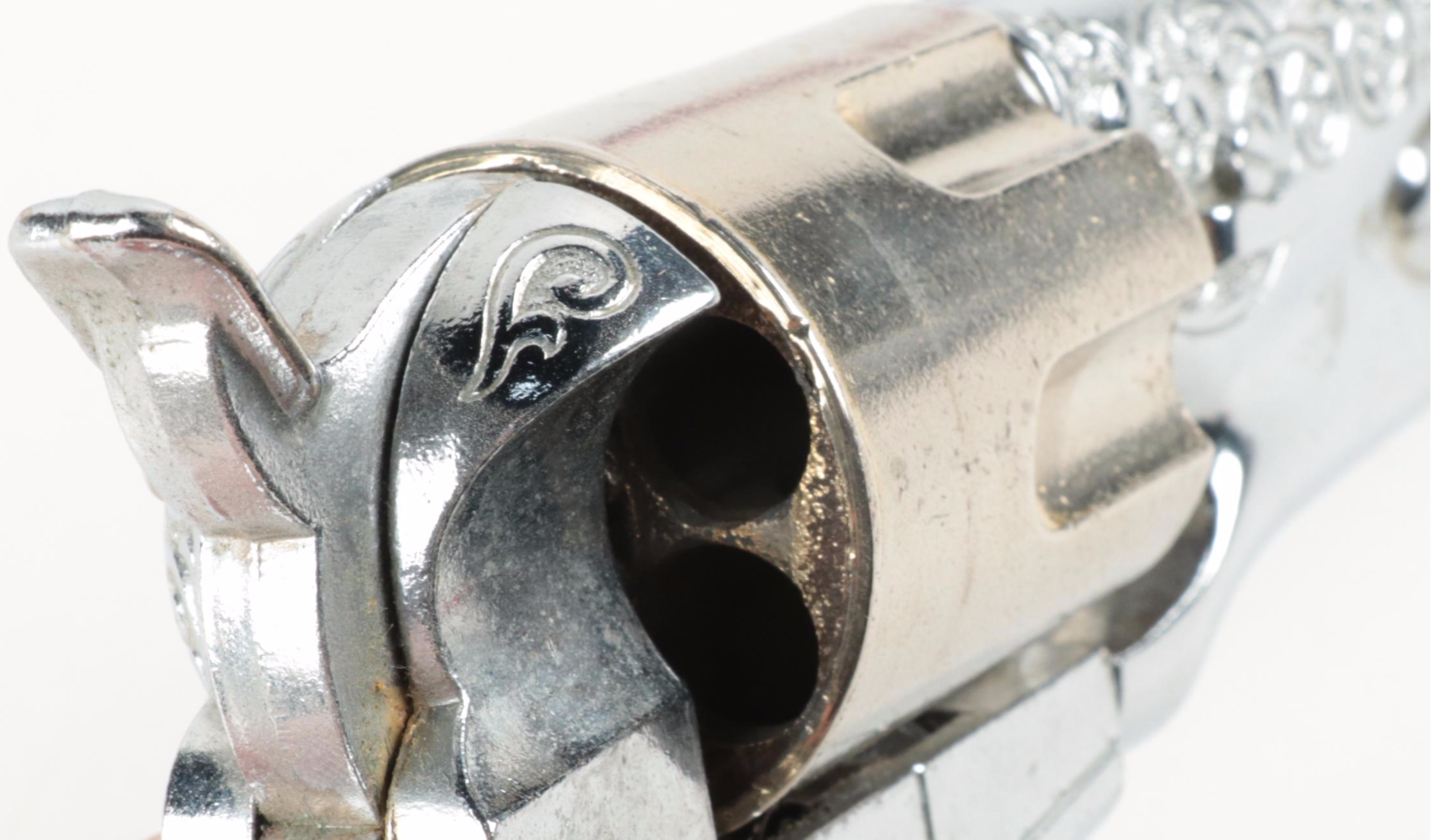 Colt Revolver Display Case with Ornamental Colt 45s With 357 Magnum Ammunition