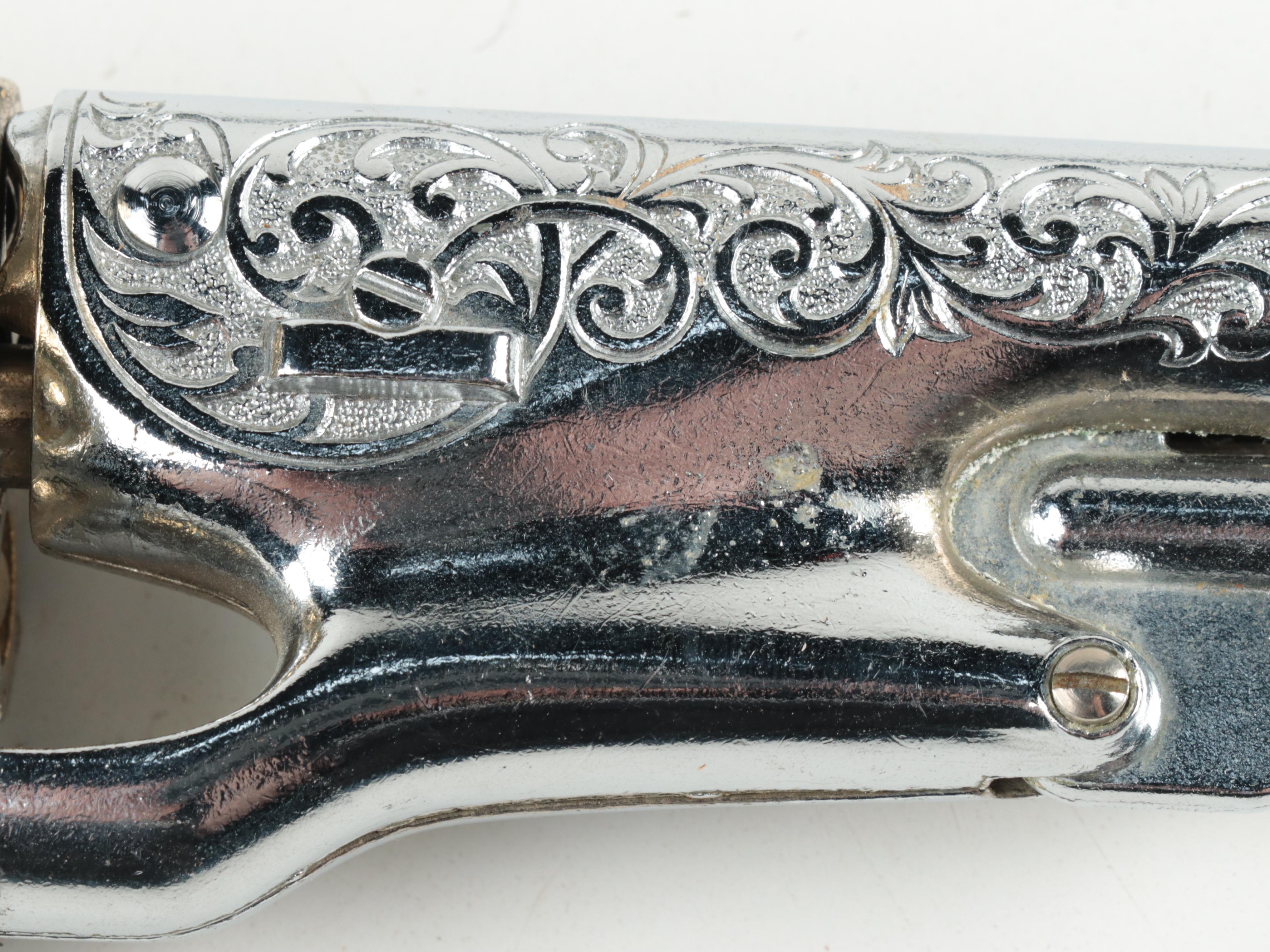 Colt Revolver Display Case with Ornamental Colt 45s With 357 Magnum Ammunition