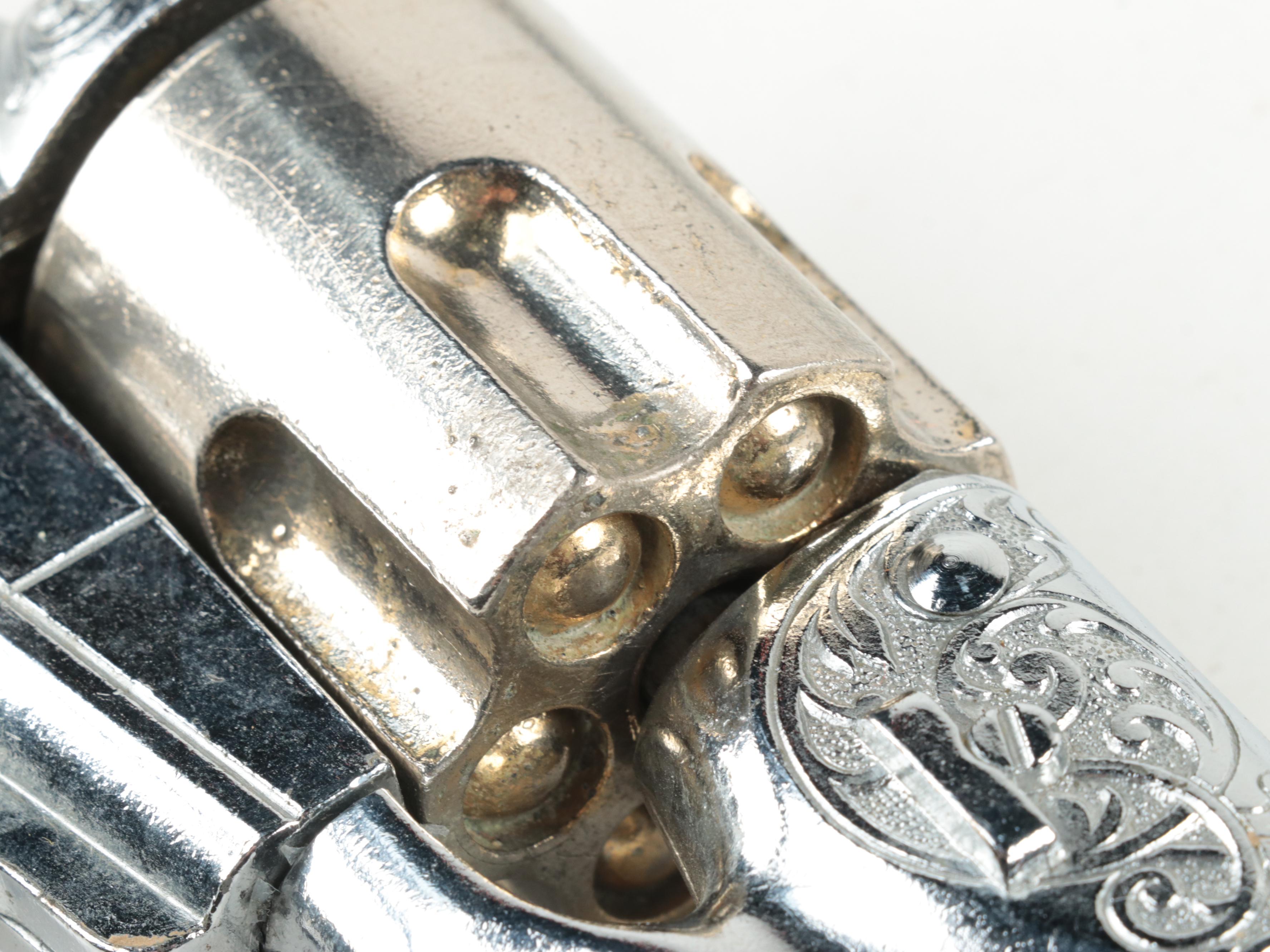 Colt Revolver Display Case with Ornamental Colt 45s With 357 Magnum Ammunition