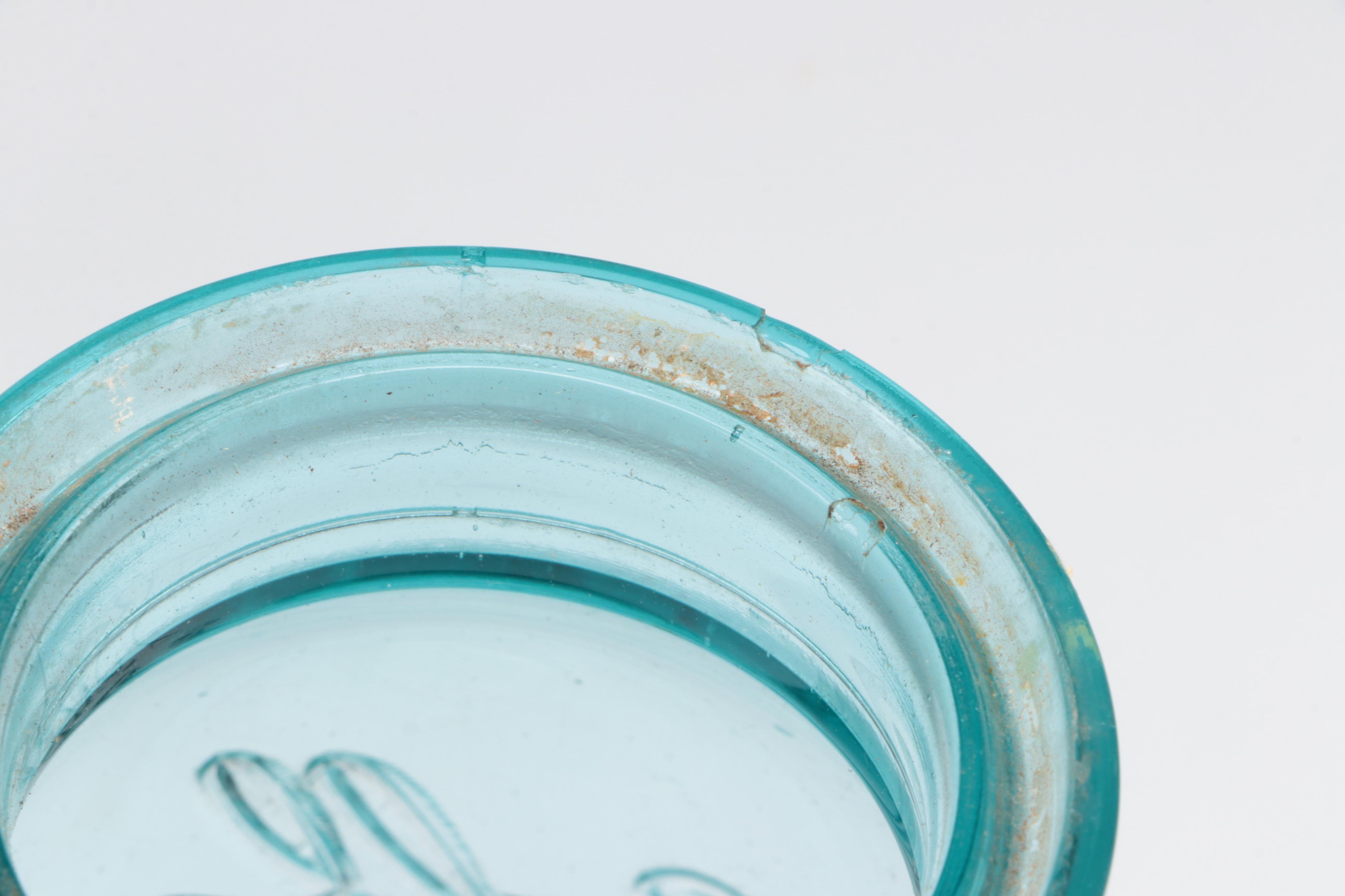 Ball Perfect Mason Blue Glass Canning Jars, 20th Century