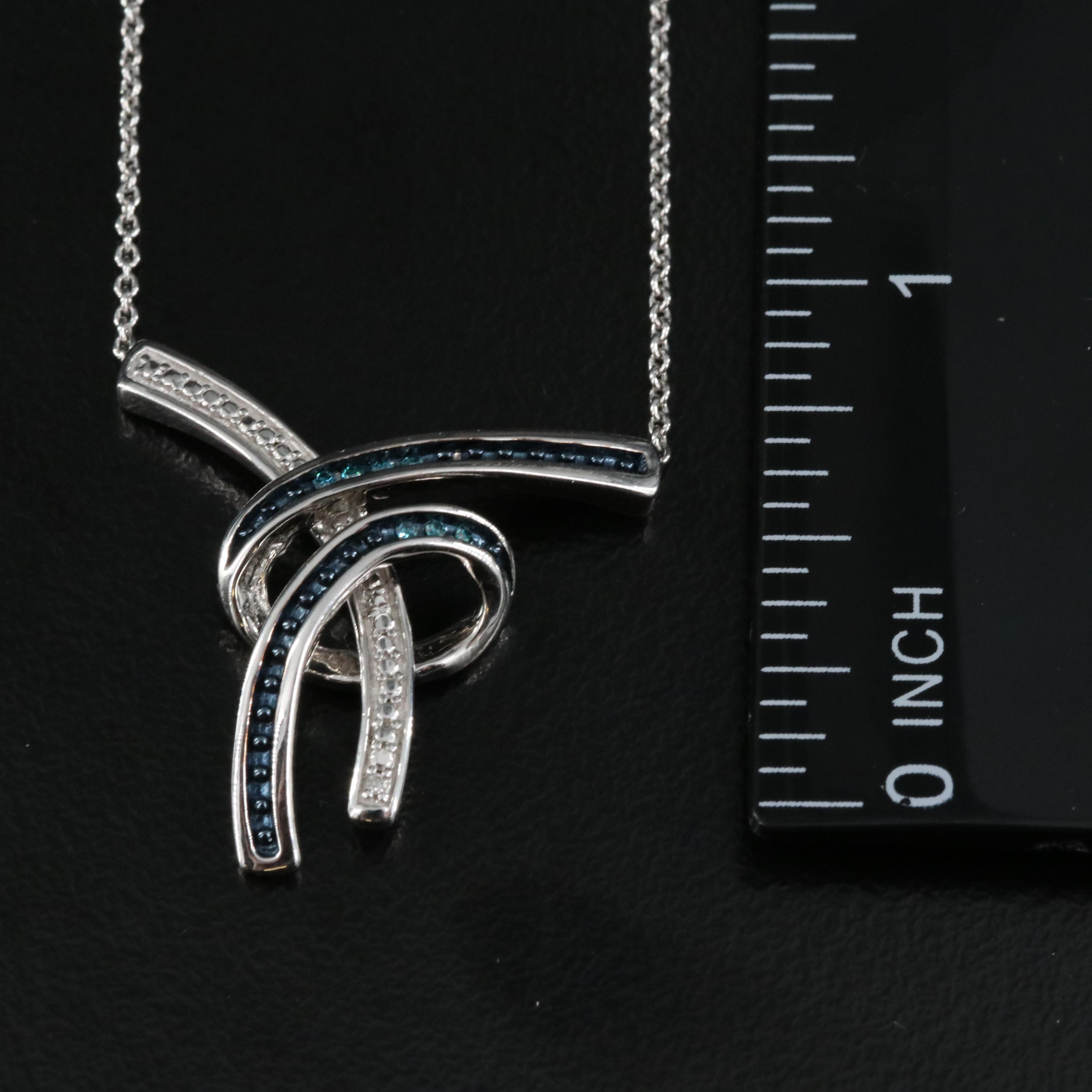 Sterling Diamond Necklace
