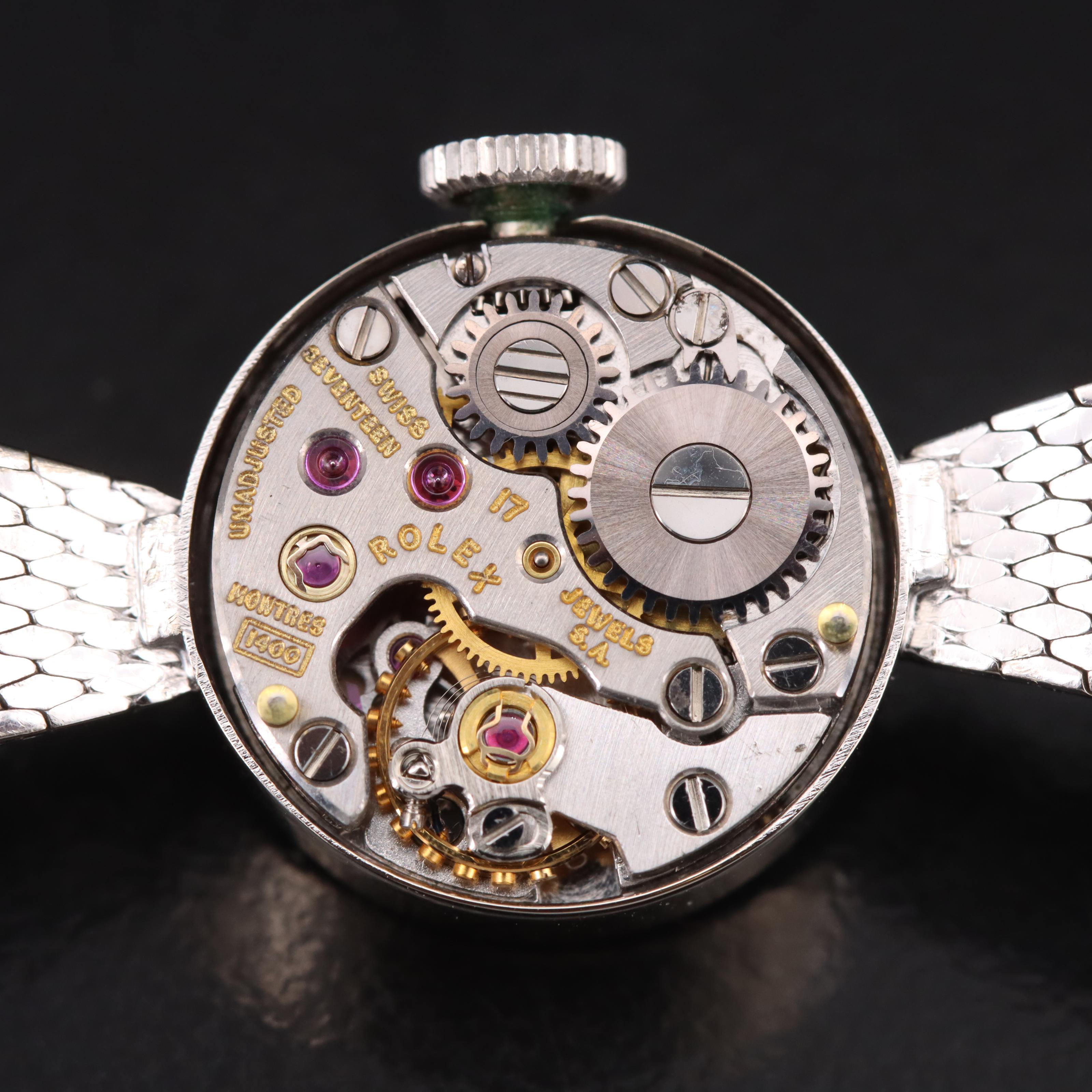 Rolex 14K Diamond Stem Wind Watch