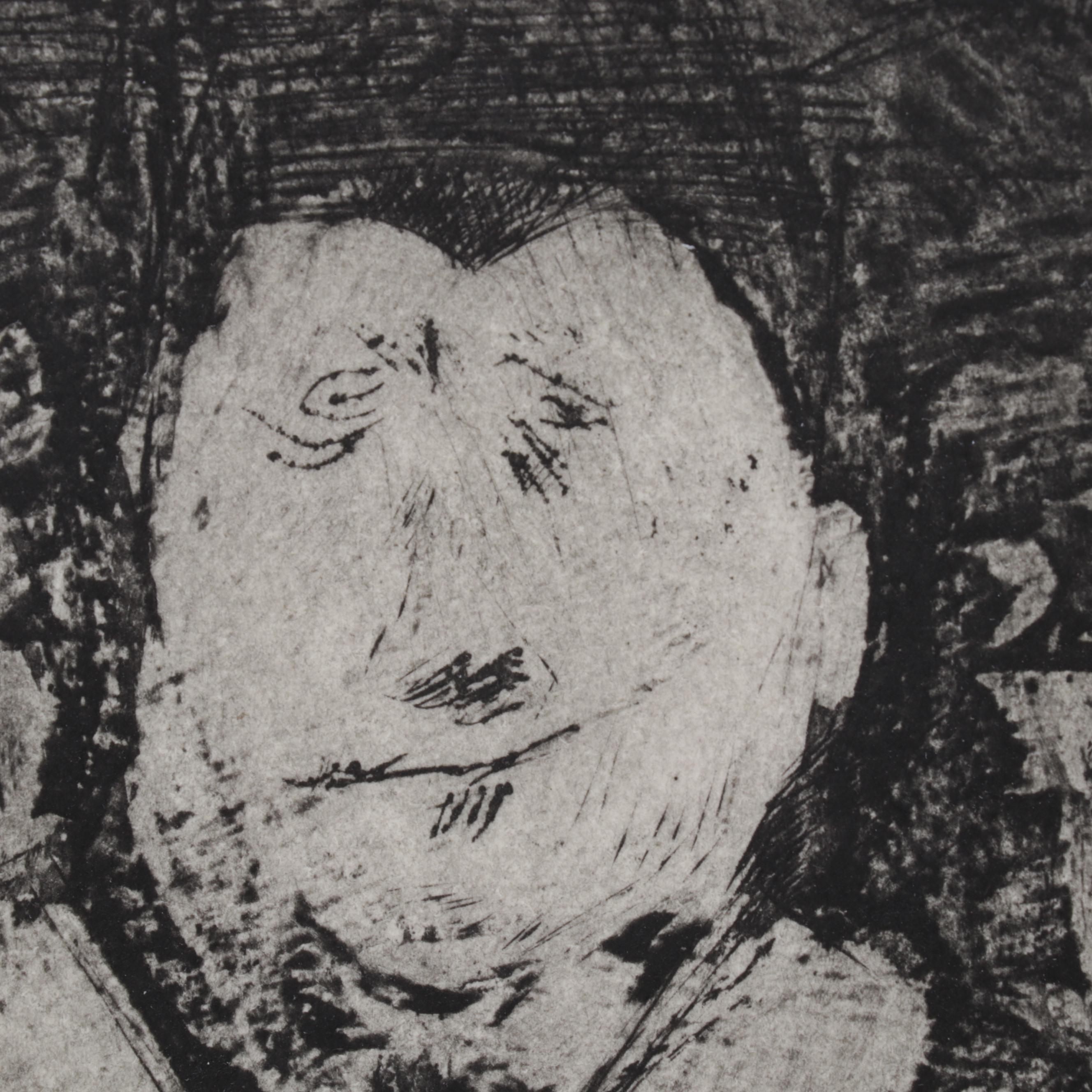 Sidney Chafetz Etching with Aquatint "Commencement," 1963