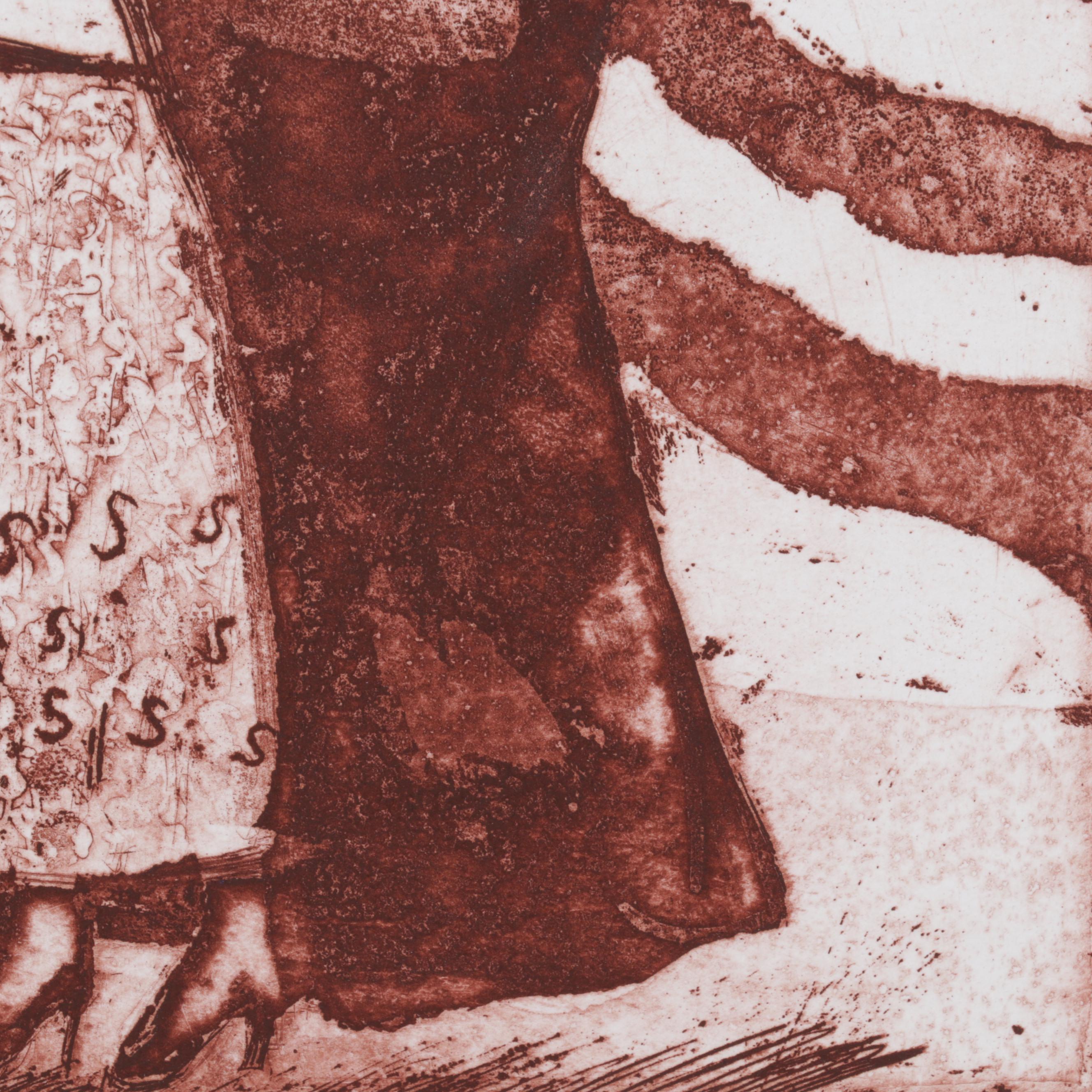 Sidney Chafetz Etching With Aquatint "Patriotism," 1970