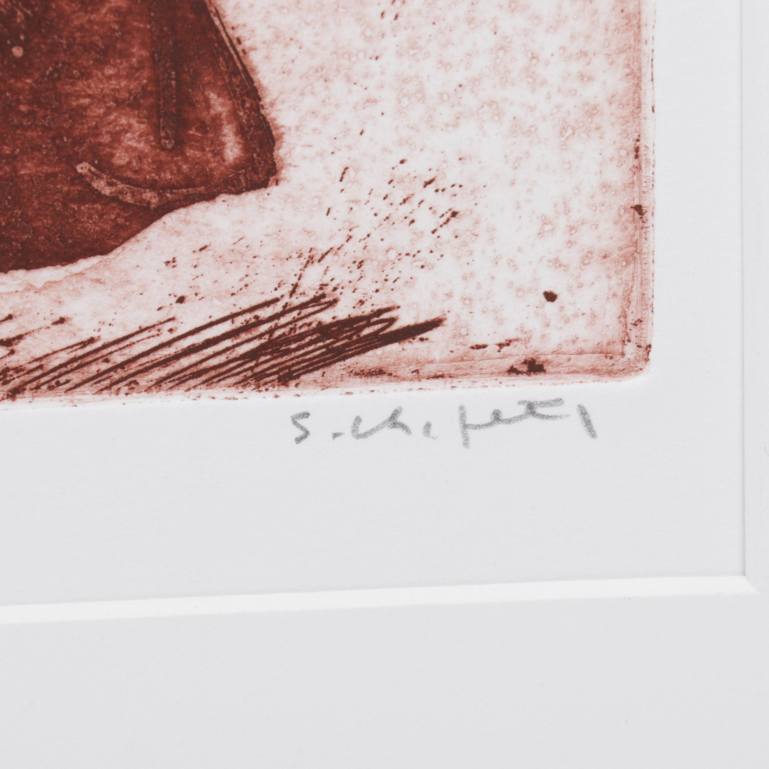 Sidney Chafetz Etching With Aquatint "Patriotism," 1970