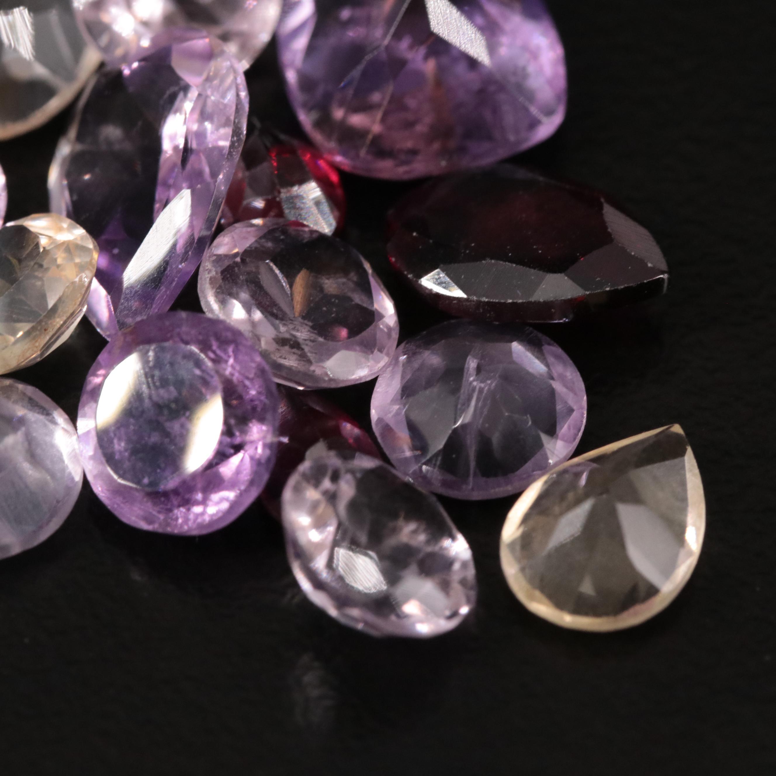 Loose 19.67 CTW Amethyst, Citrine and Garnet Lot