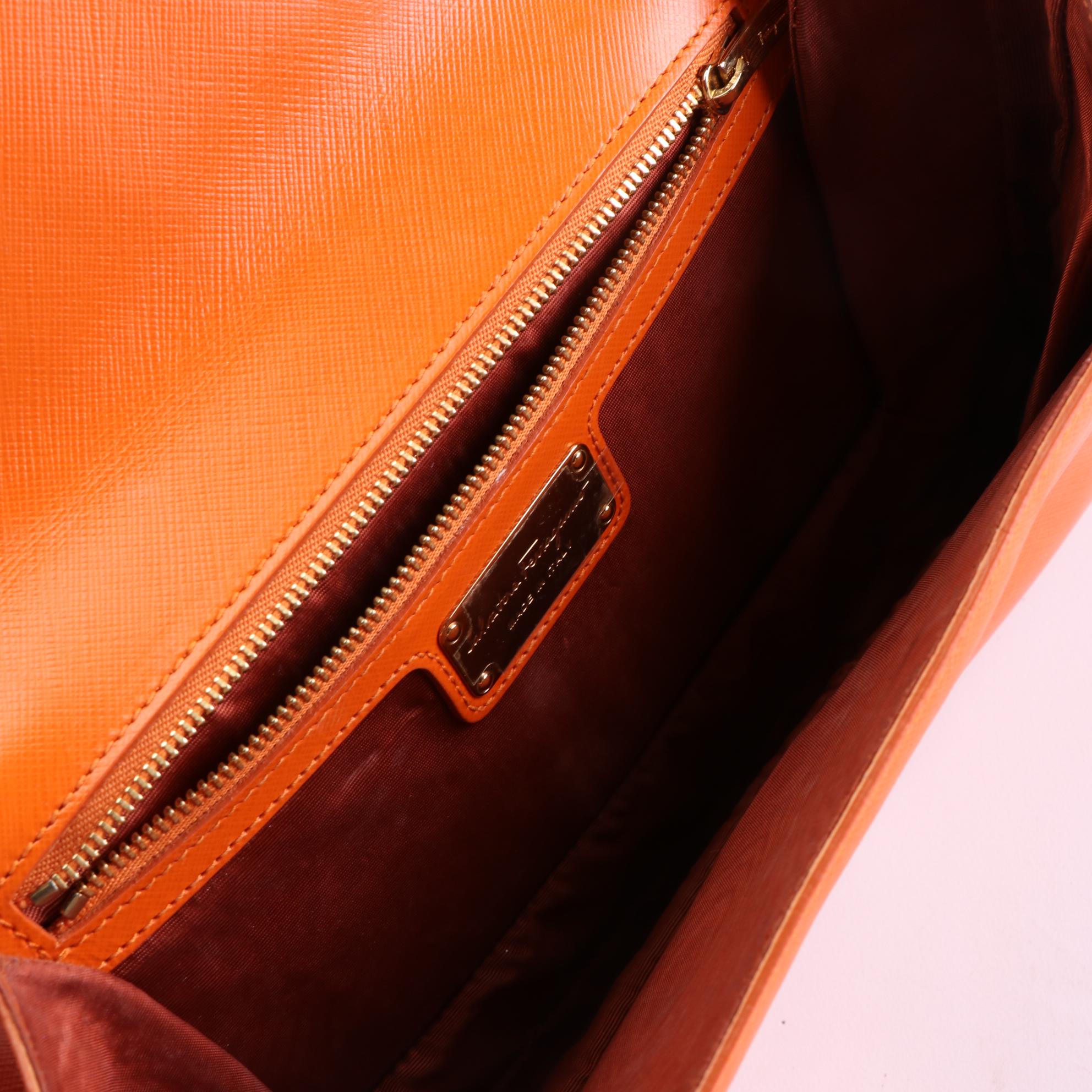 Salvatore Ferragamo Vara Bow Flap Bag in Textured Leather