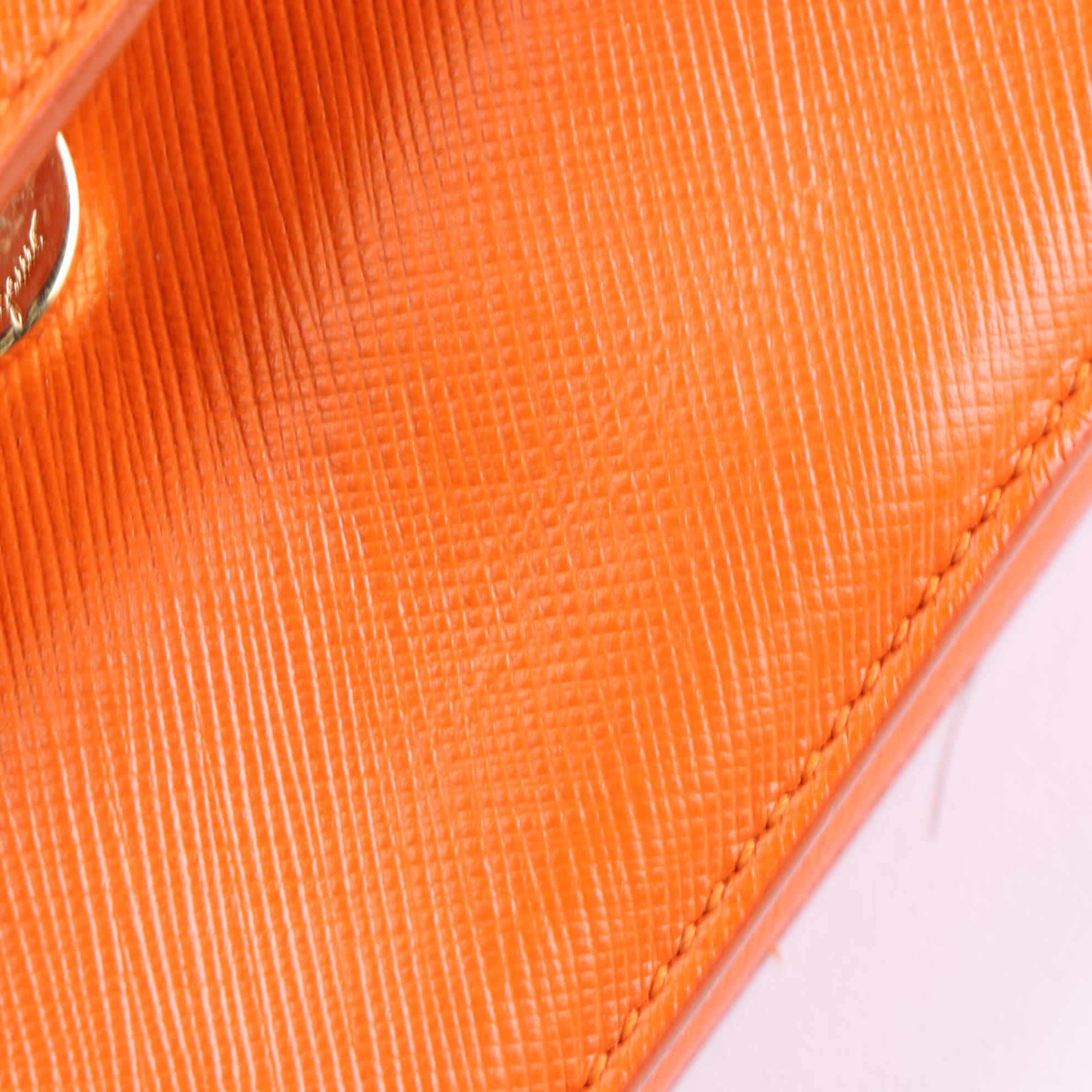 Salvatore Ferragamo Vara Bow Flap Bag in Textured Leather