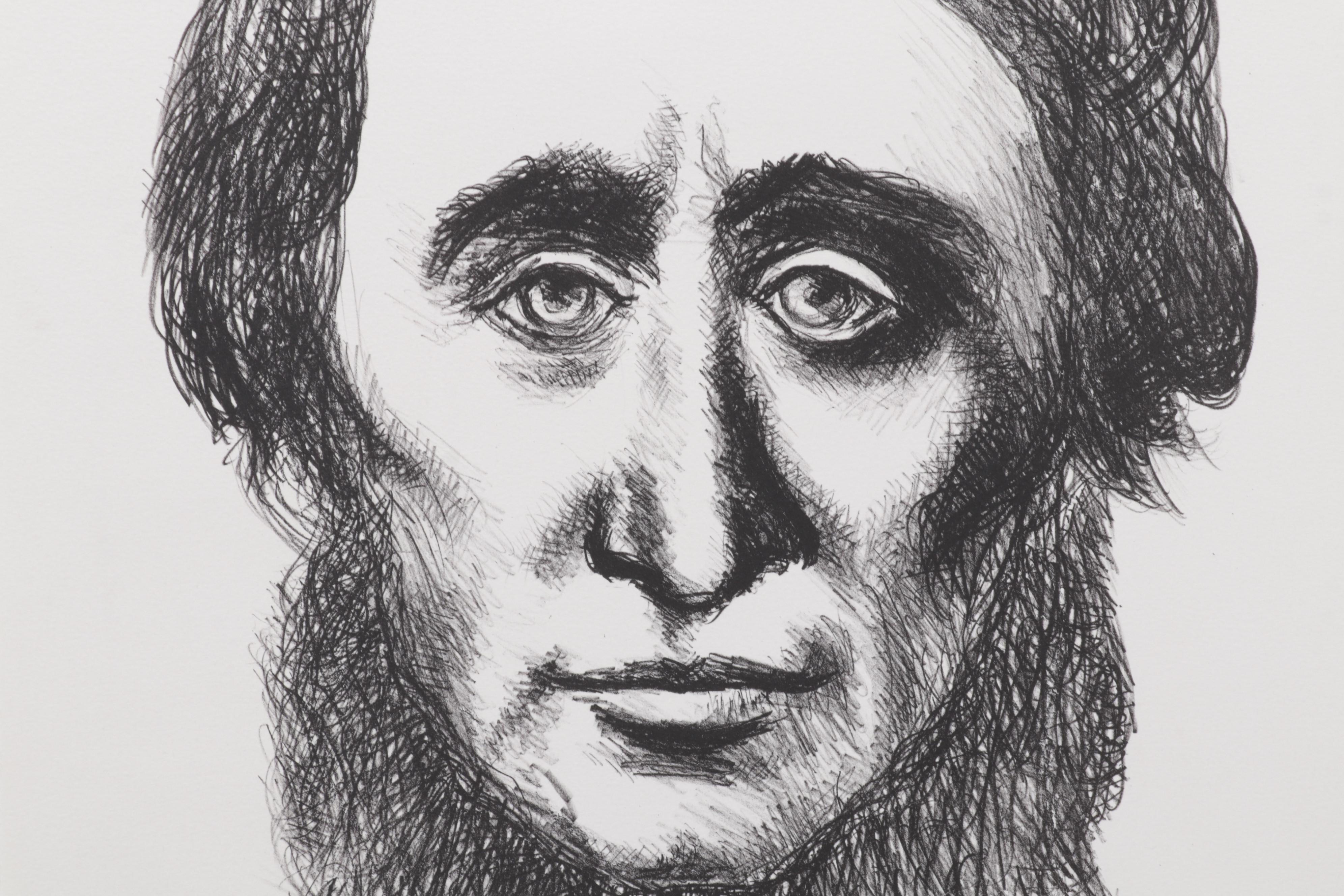 Sidney Chafetz Lithograph "Thoreau," 1978