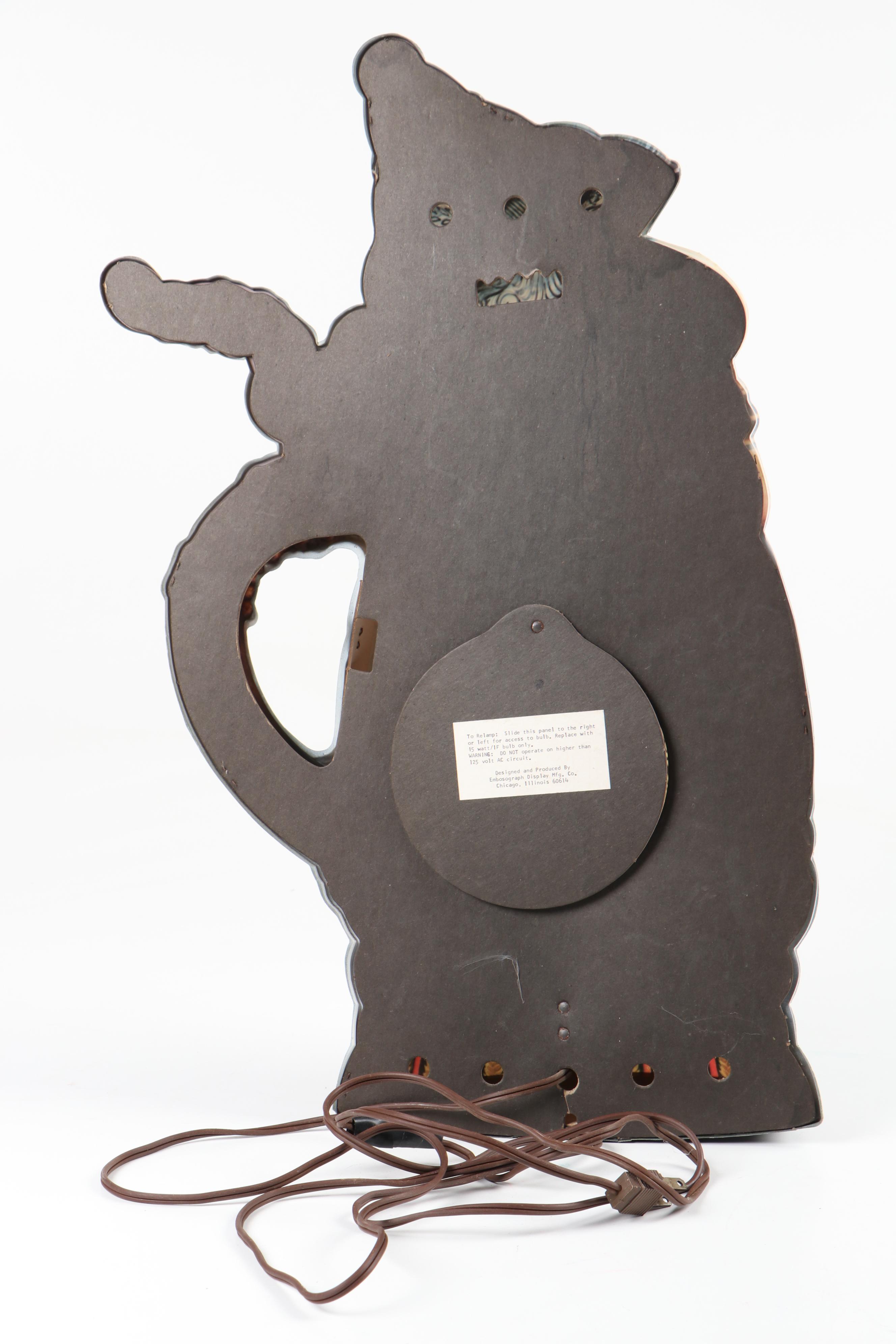 Hudepohl Gold Beer Stein Plastic Illuminated Advertising Wall Sign