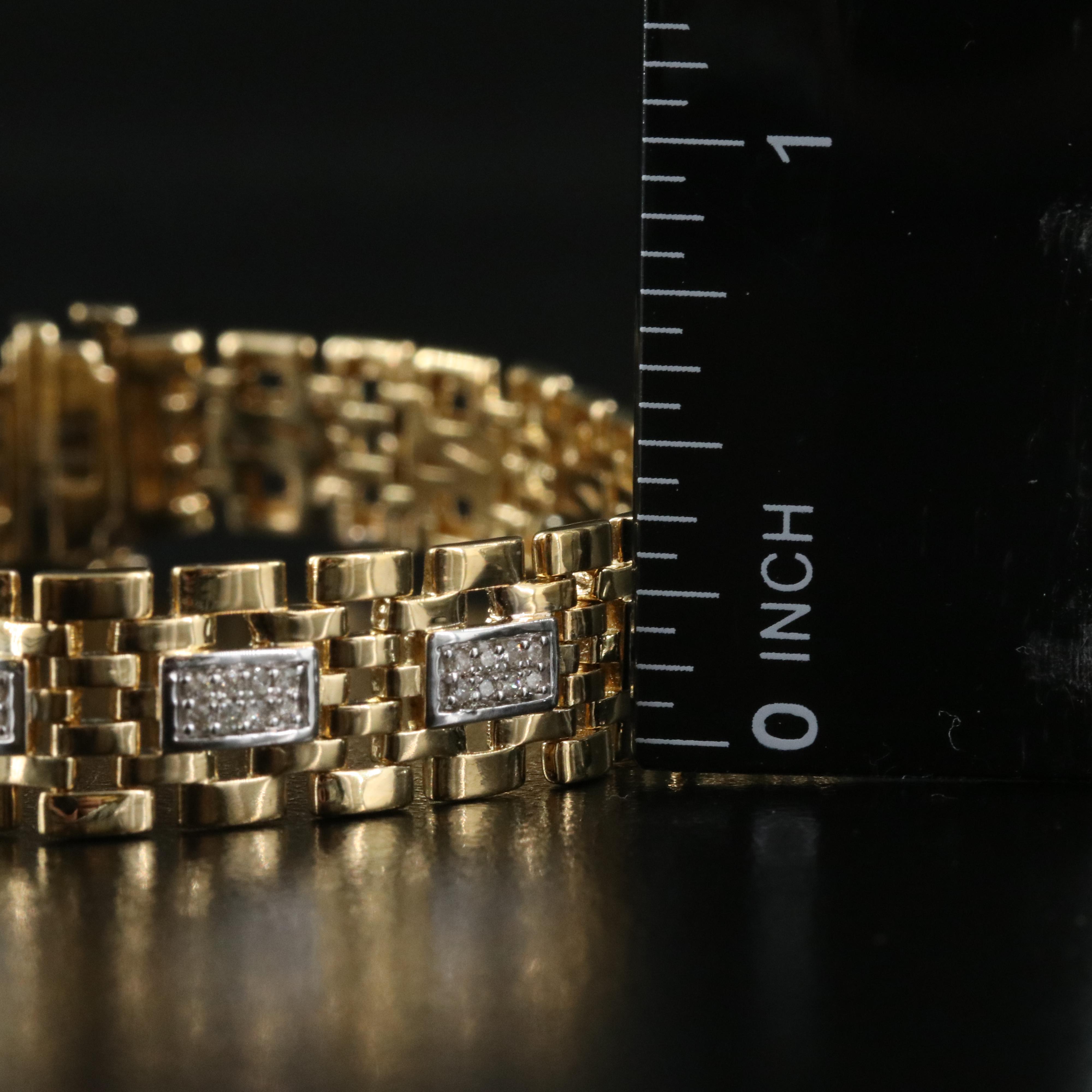 Sterling Diamond Panther Bracelet