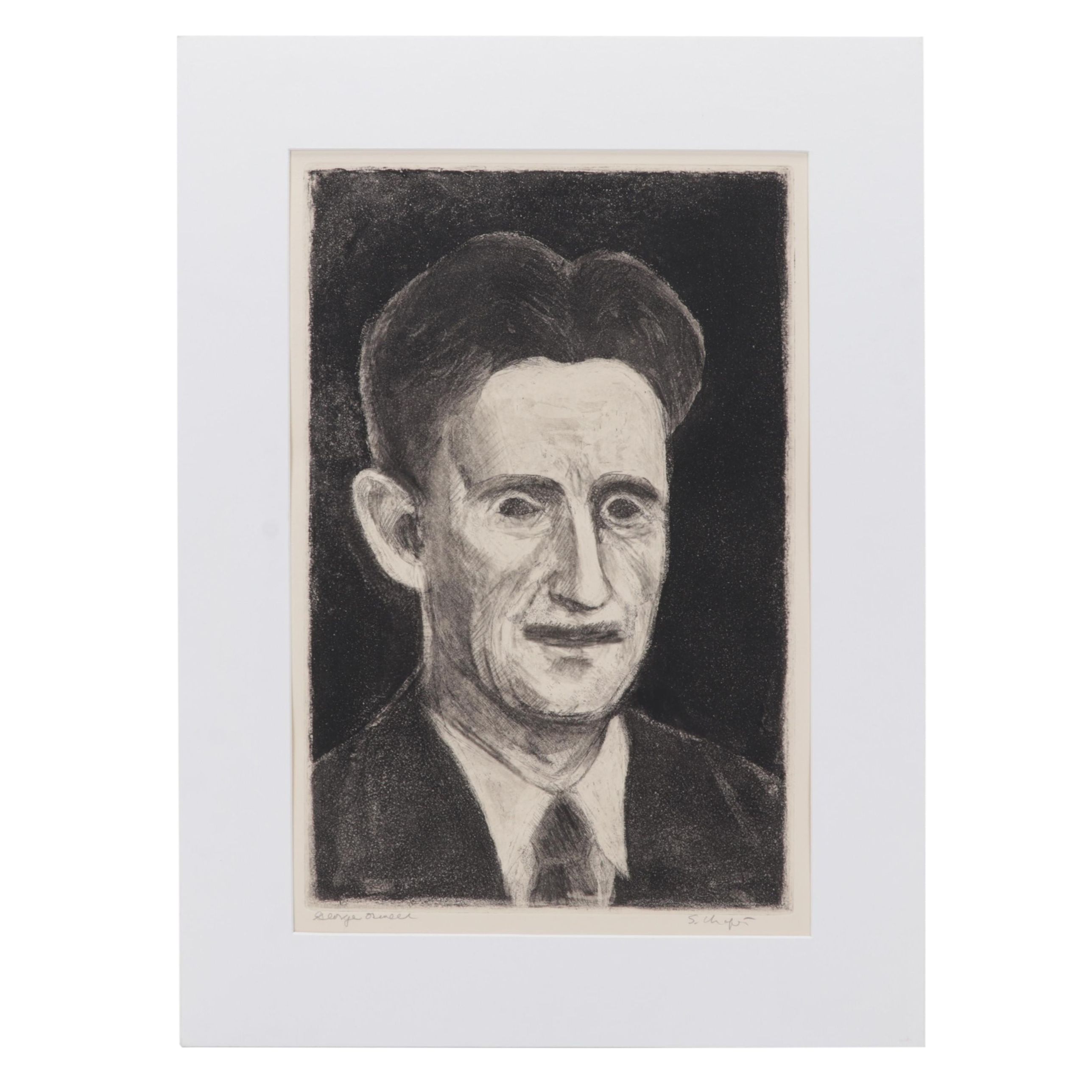 Sidney Chafetz Etching "George Orwell," 1984