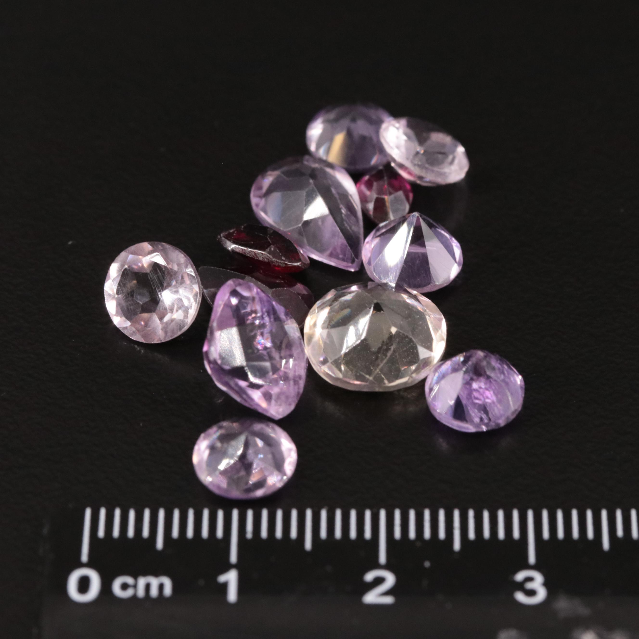 Loose 18.12 CTW Amethyst, Garnet and Citrine Lot