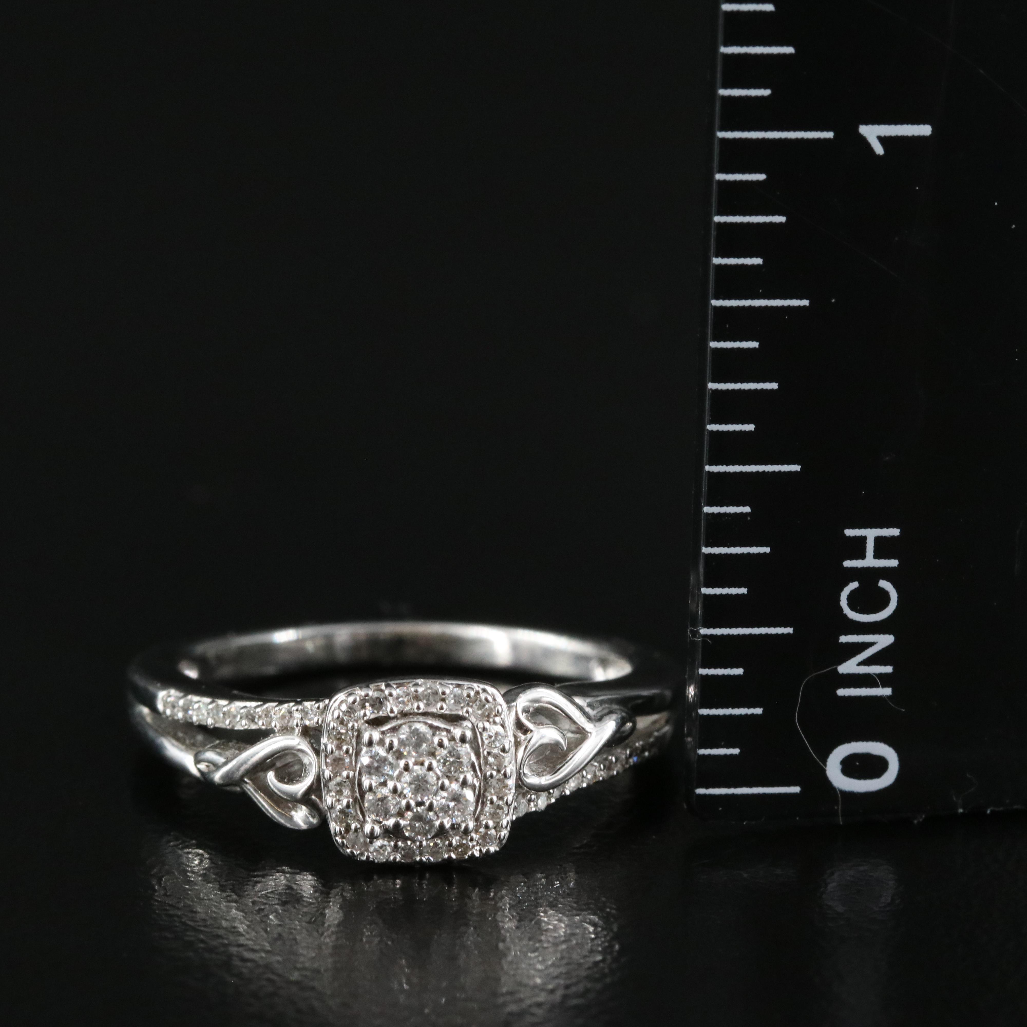 Sterling Diamond Ring