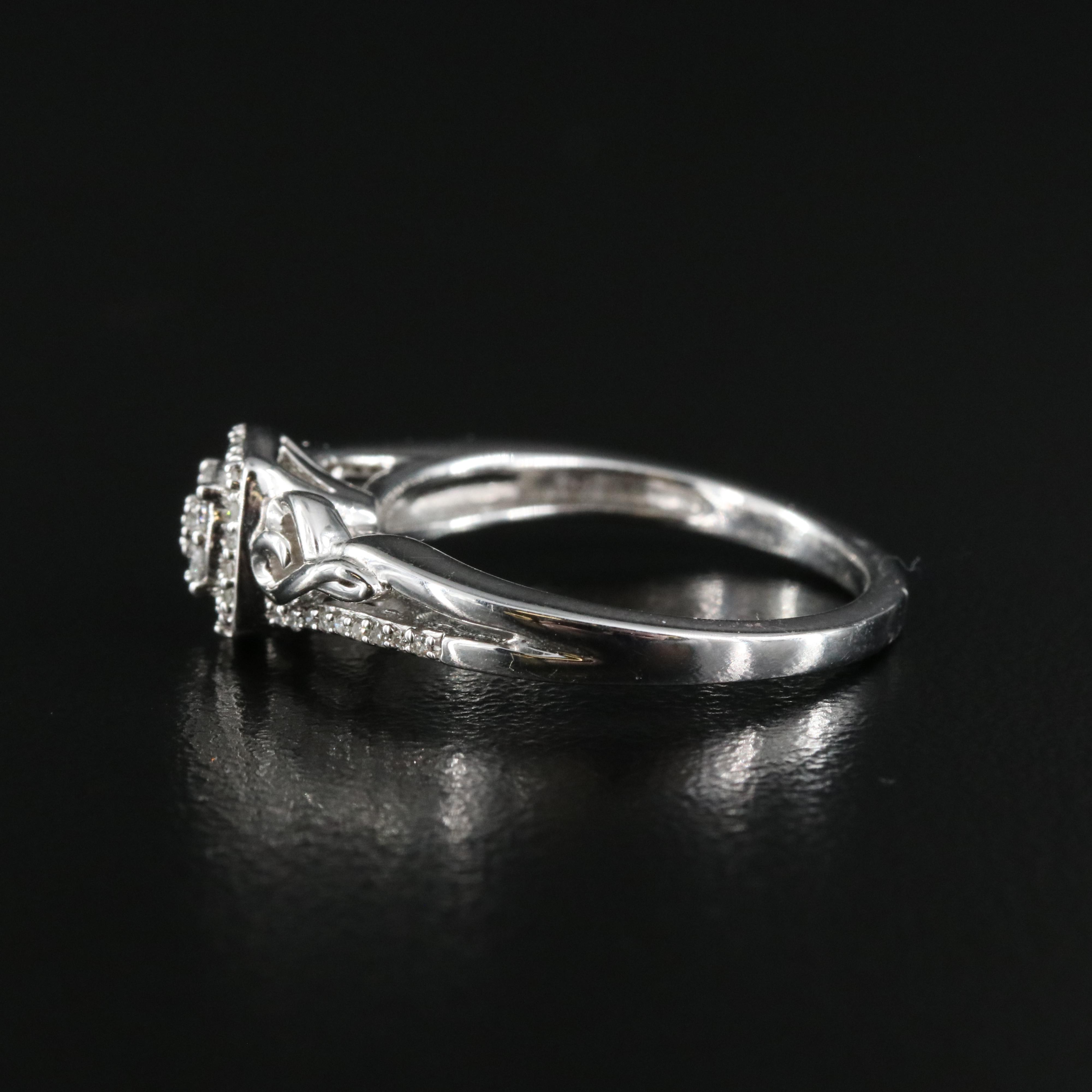 Sterling Diamond Ring