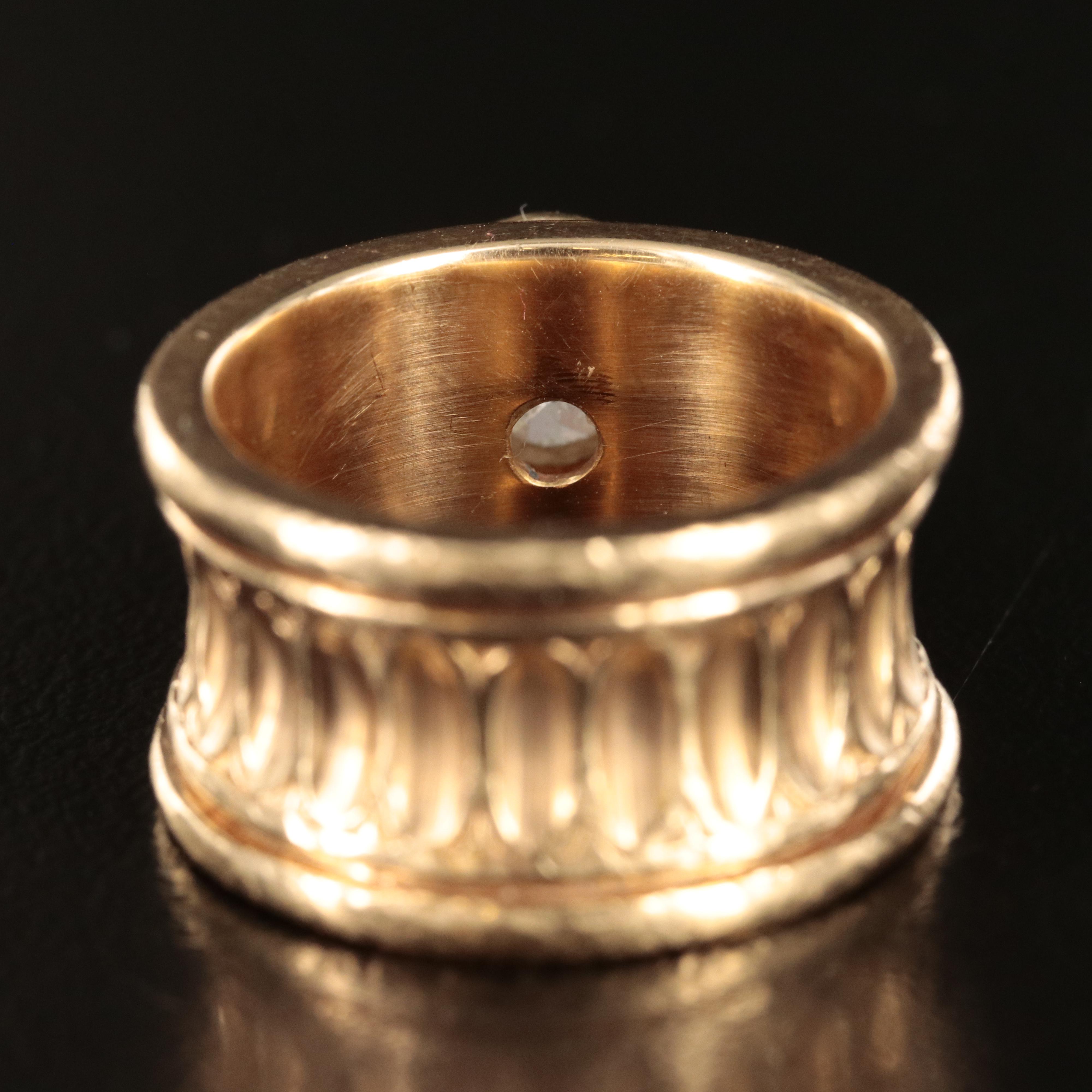 Henry Dankner 14K 0.85 CT Diamond Concave Ring