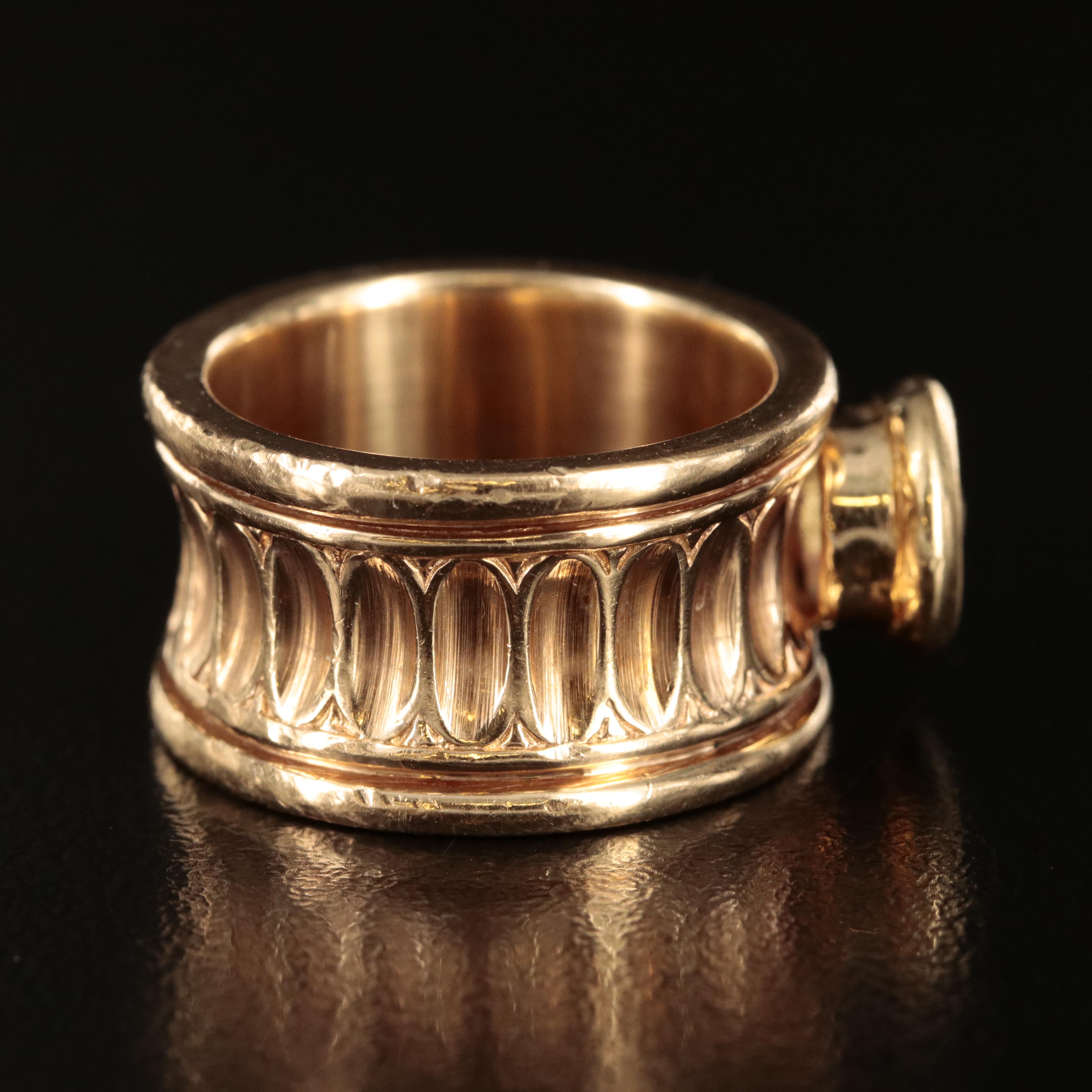 Henry Dankner 14K 0.85 CT Diamond Concave Ring