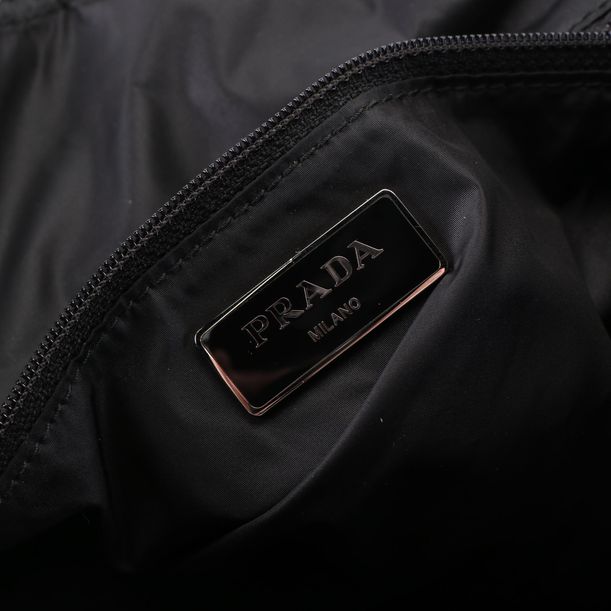 Prada Floral Nylon Tessuto and Saffiano Leather Tote