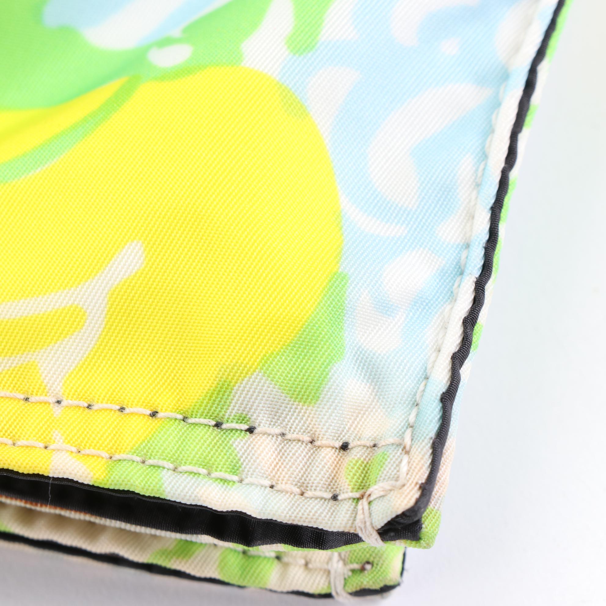 Prada Floral Nylon Tessuto and Saffiano Leather Tote