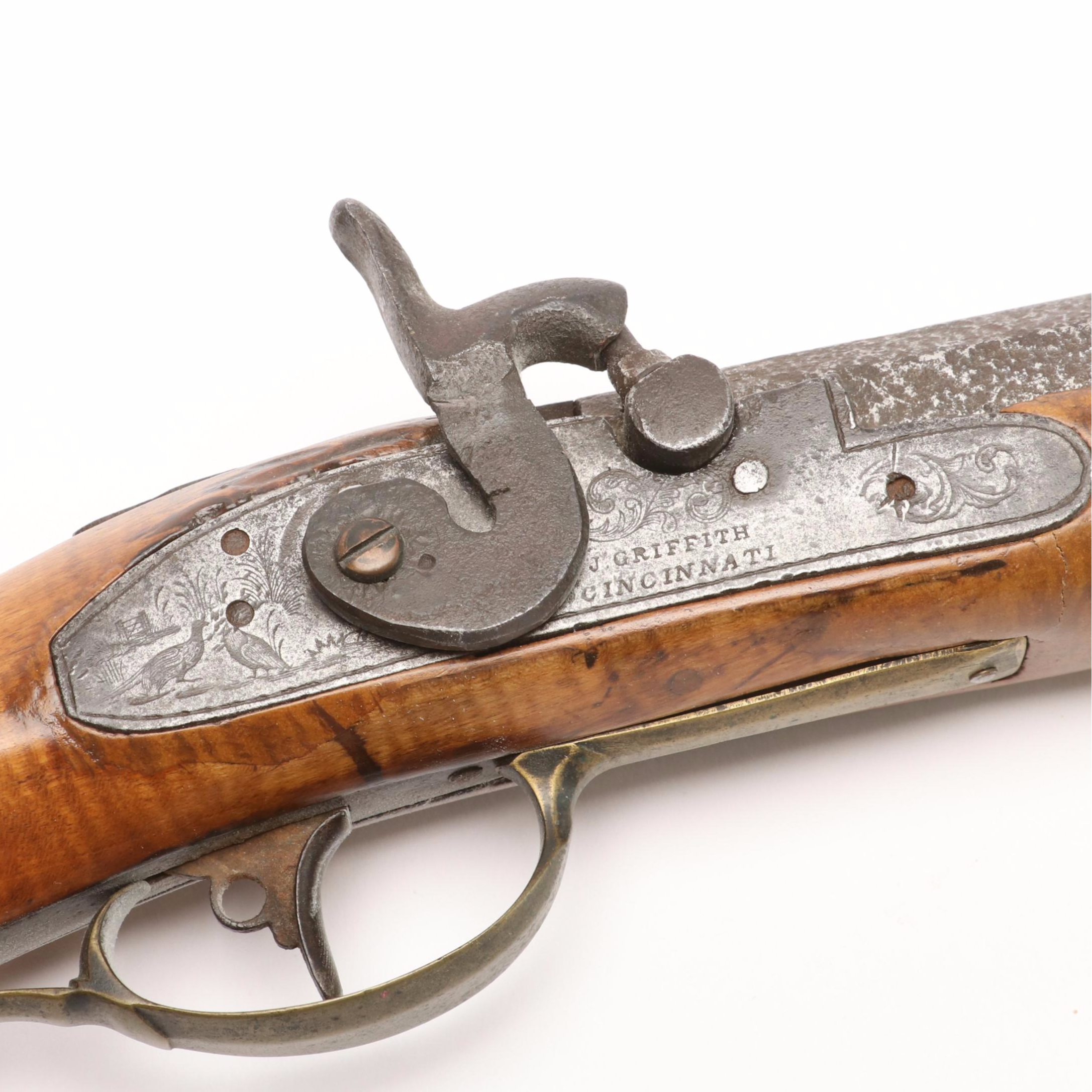 Antique John Griffith Percussion Cap Rifle